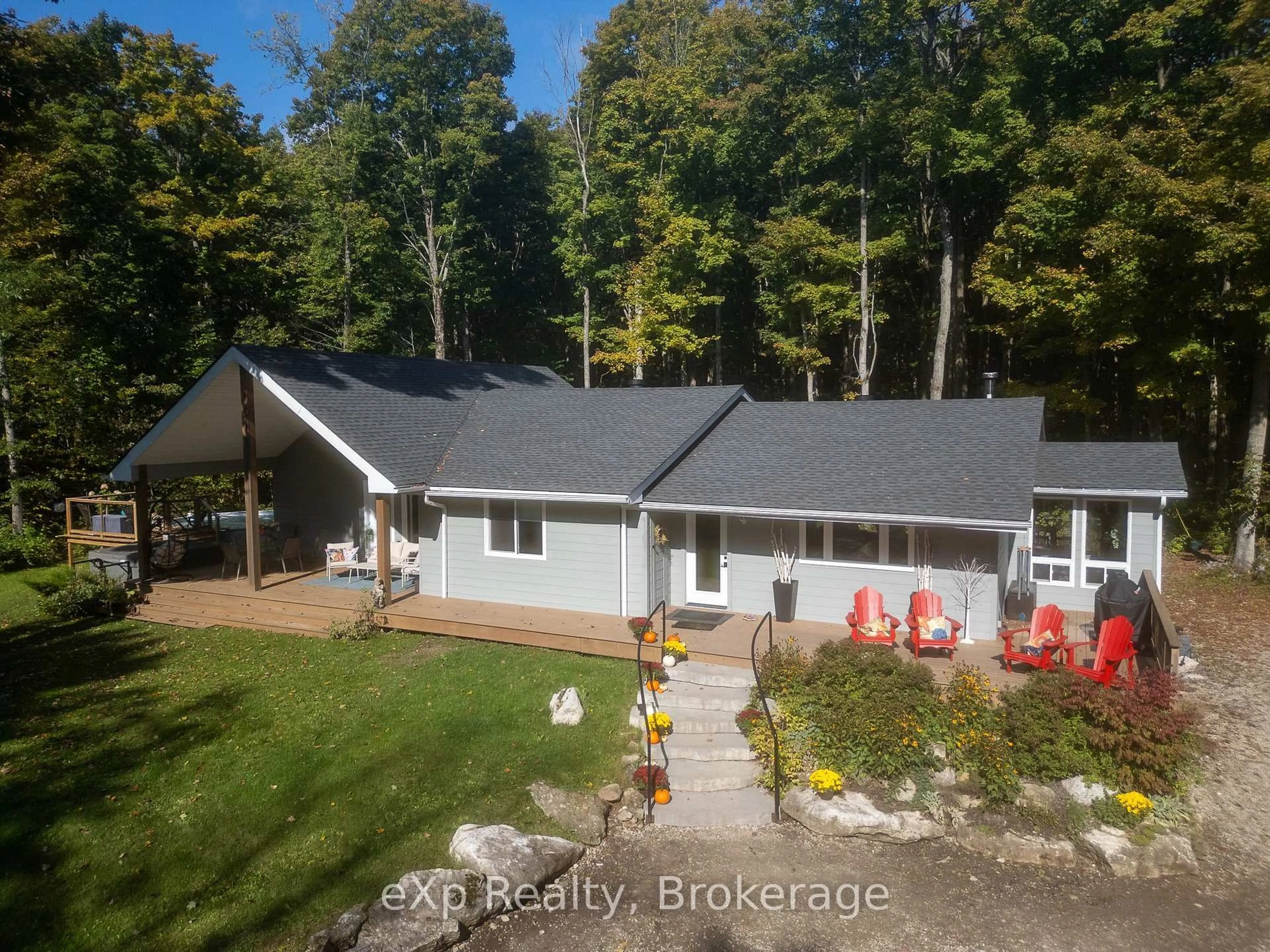 A pic from outside/outdoor area/front of a property/back of a property/a pic from drone, unknown for 442625 Concession Road 21, Georgian Bluffs Ontario N0H 2T0