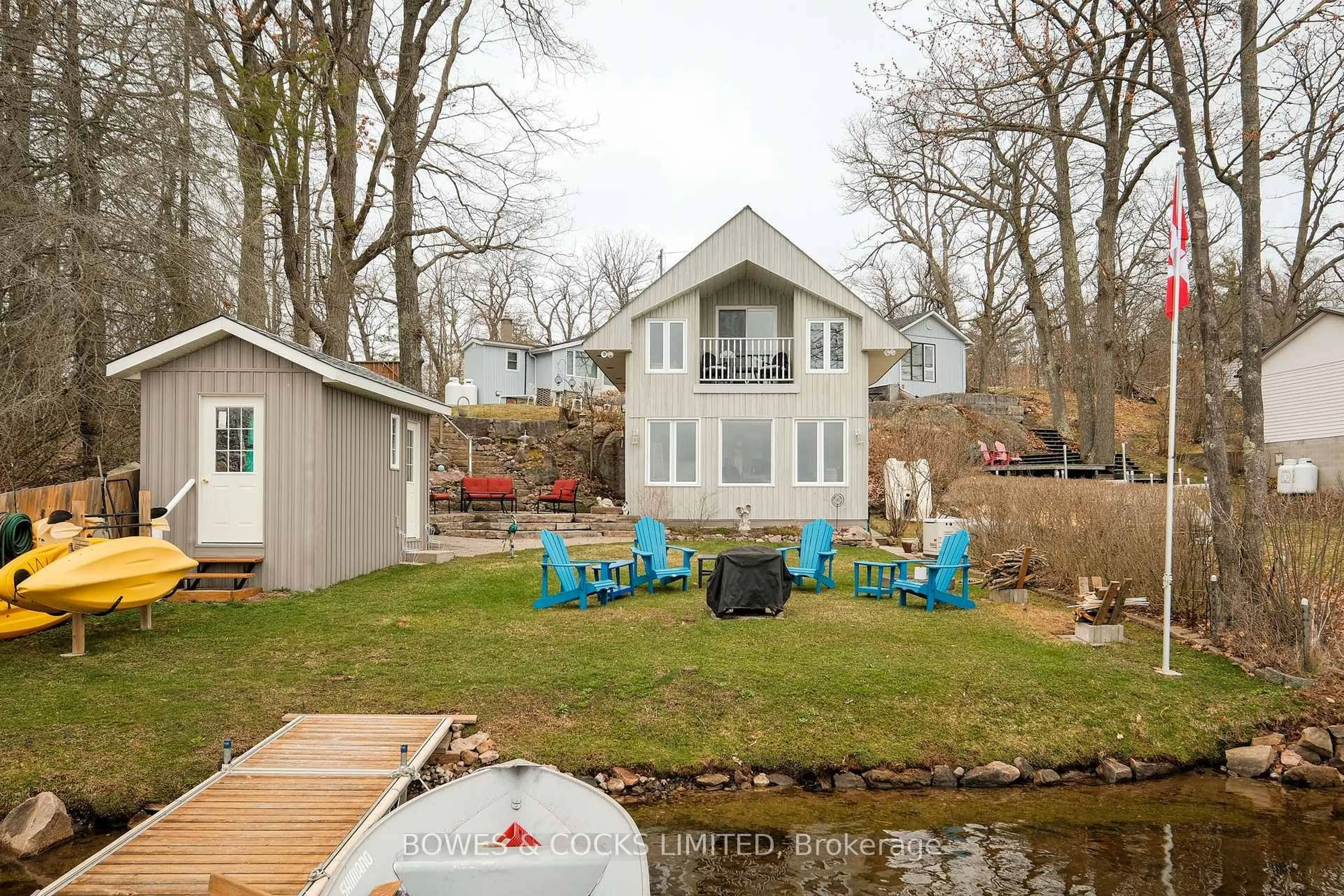 Patio, water/lake/river/ocean view for 31 Fire Route 28, North Kawartha Ontario K0L 2H0