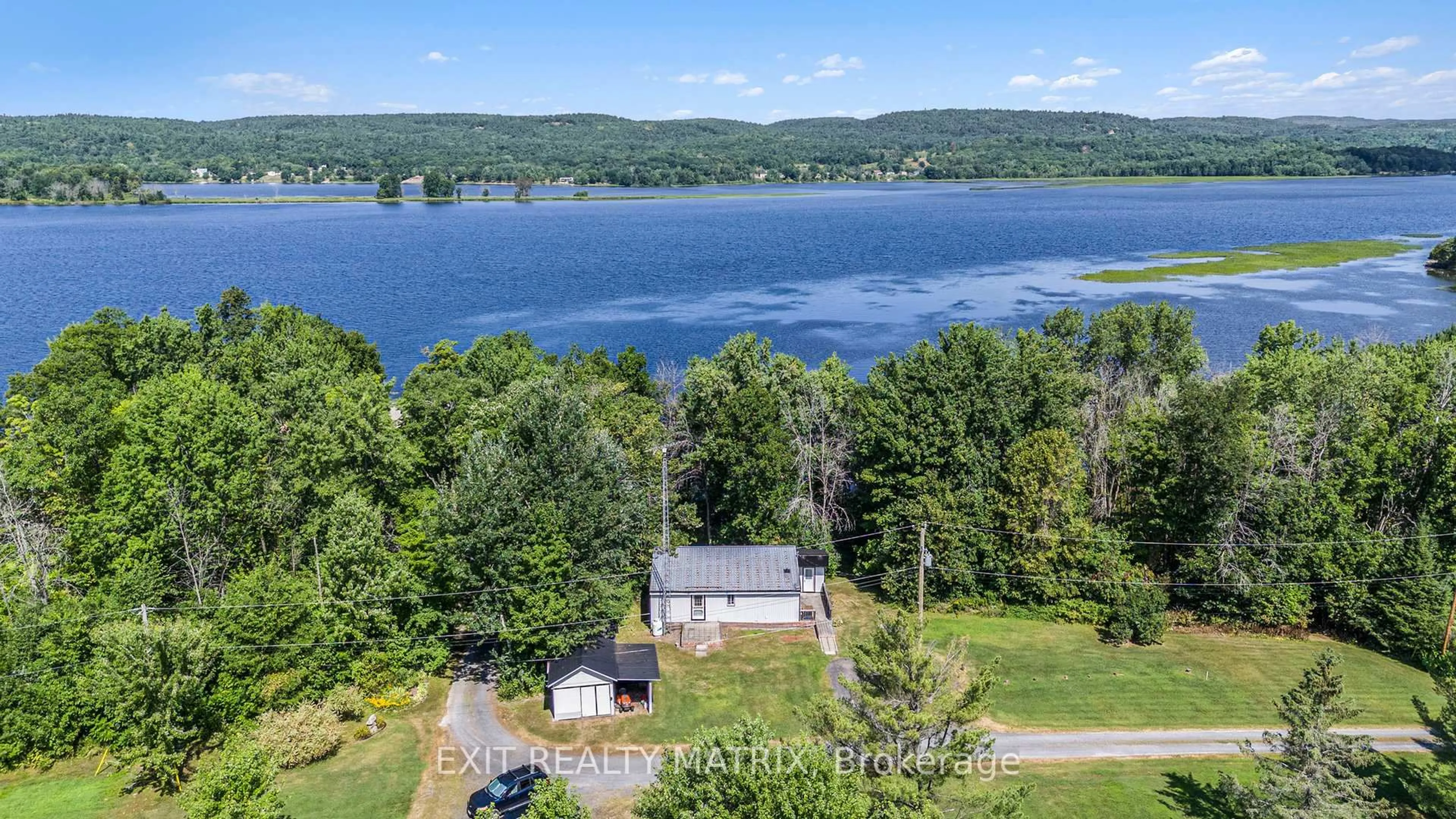 A pic from outside/outdoor area/front of a property/back of a property/a pic from drone, water/lake/river/ocean view for 3357 Concession 1 Rd, Alfred and Plantagenet Ontario K0B 1J0
