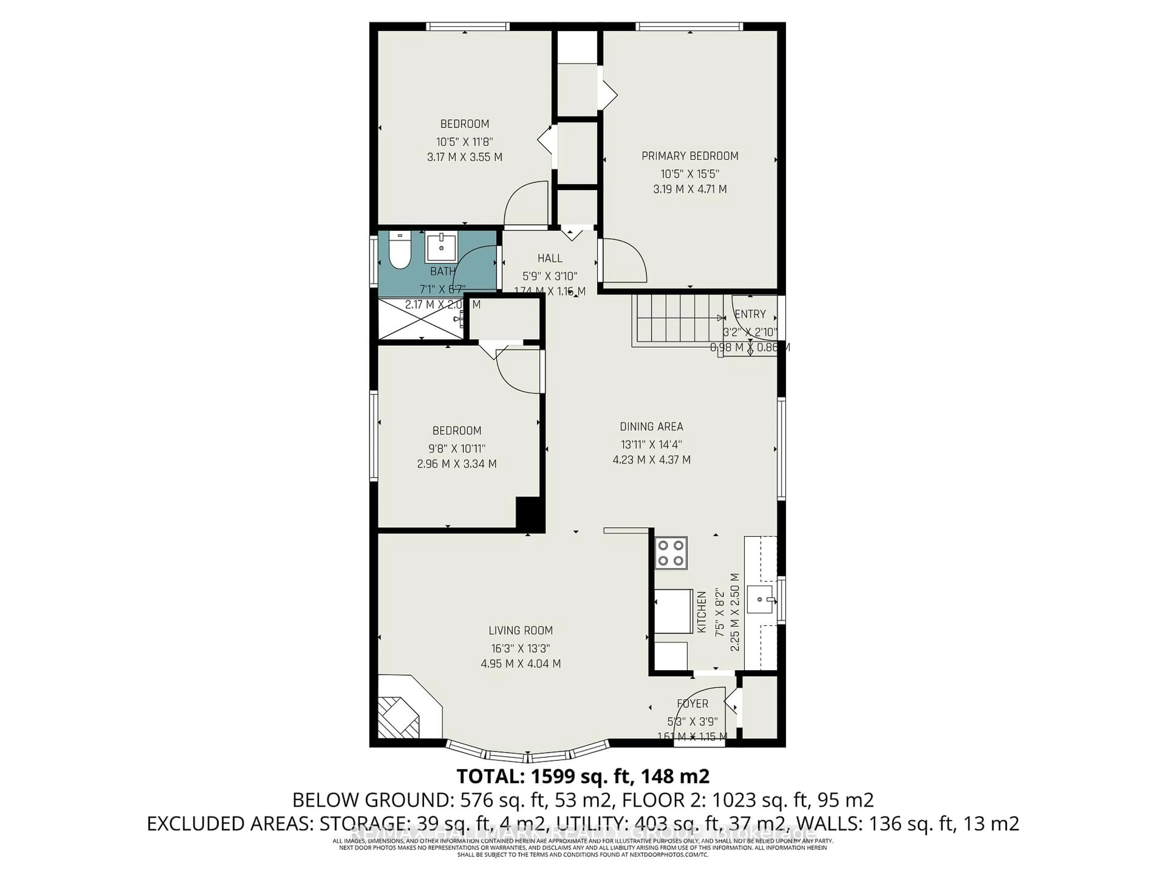 Floor plan for 1986 Michigan Ave, Ottawa Ontario K1H 6Y2