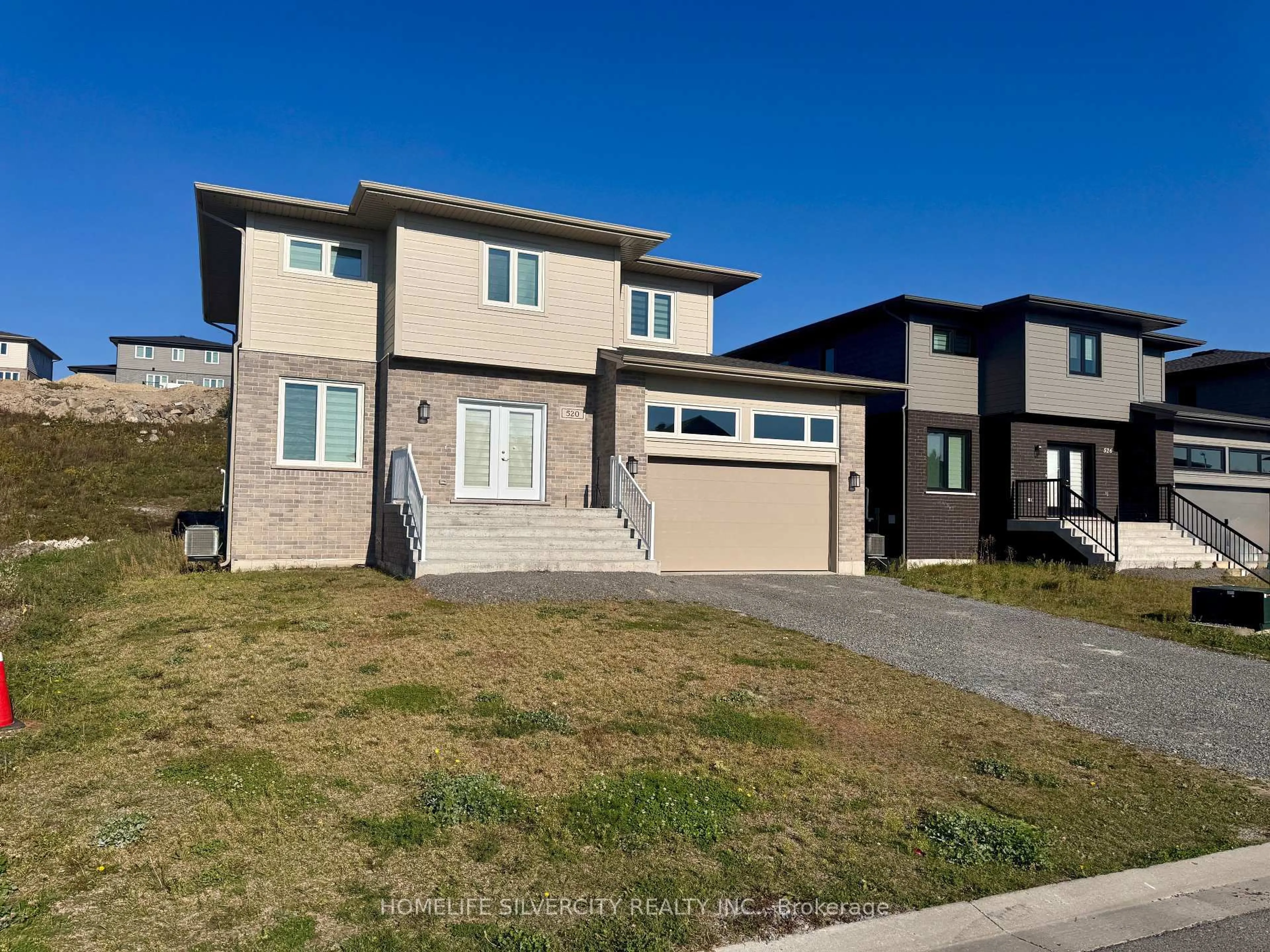 A pic from outside/outdoor area/front of a property/back of a property/a pic from drone, street for 520 Bonaventure Crt, Greater Sudbury Ontario P3A 0B4