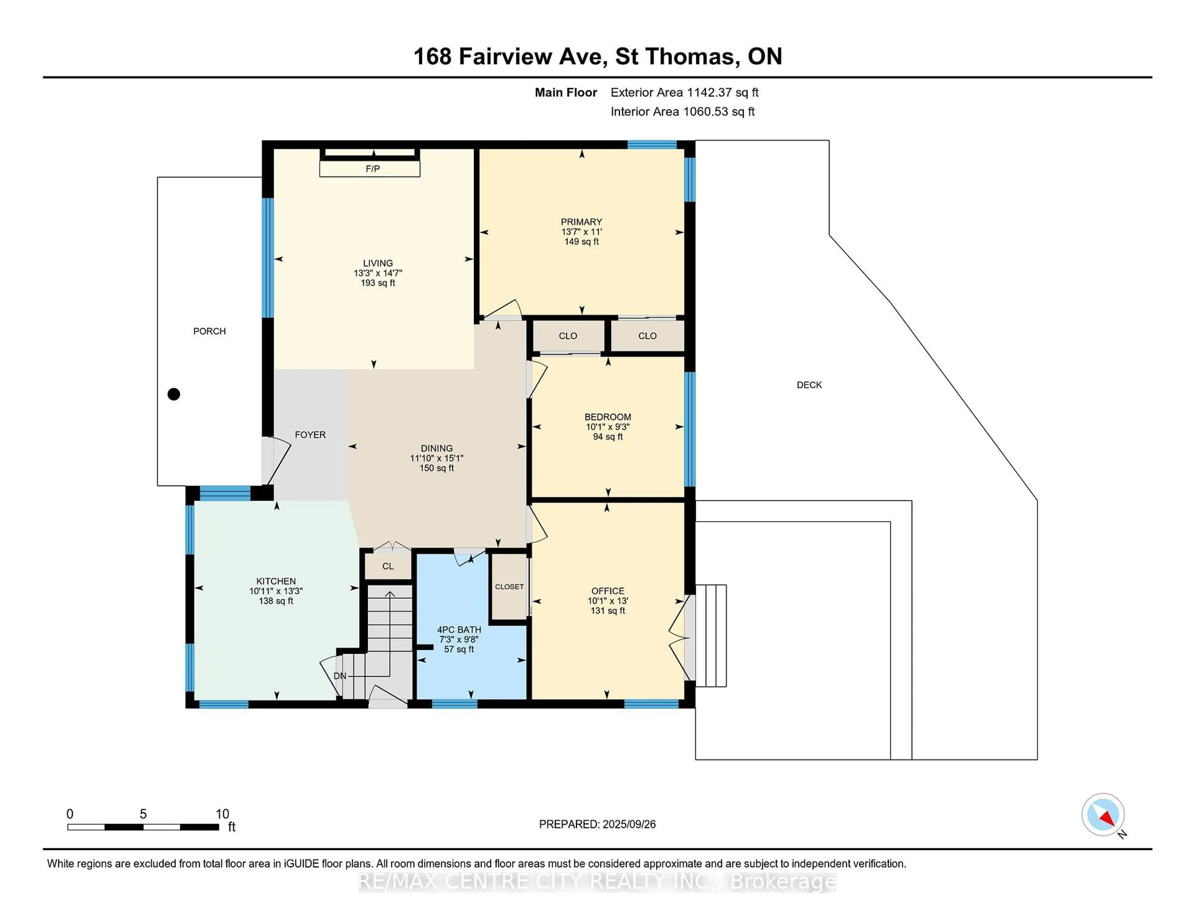 Floor plan for 168 Fairview Ave, St. Thomas Ontario N5R 4Y1