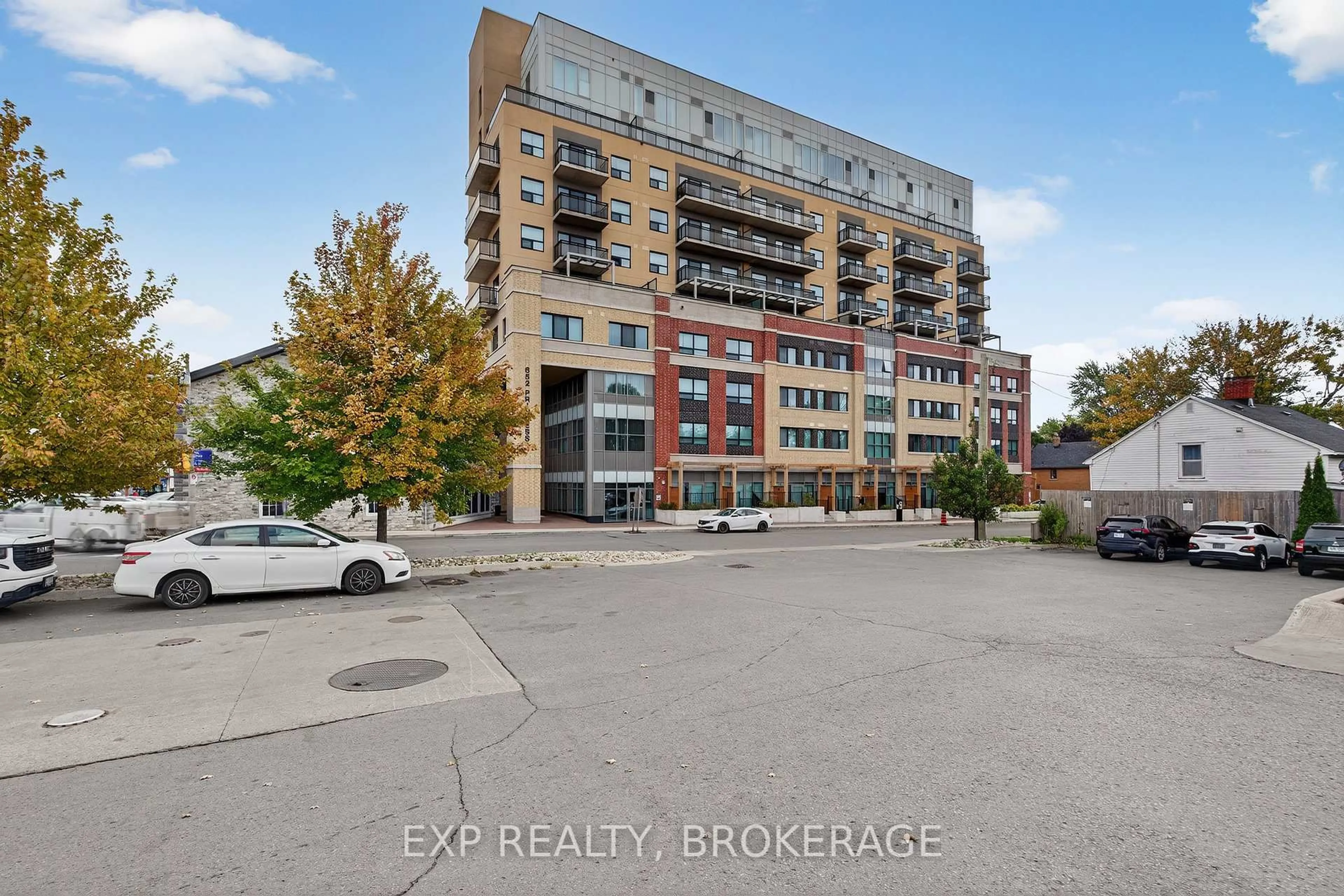 A pic from outside/outdoor area/front of a property/back of a property/a pic from drone, unknown for 652 PRINCESS St #407, Kingston Ontario K7L 1E5