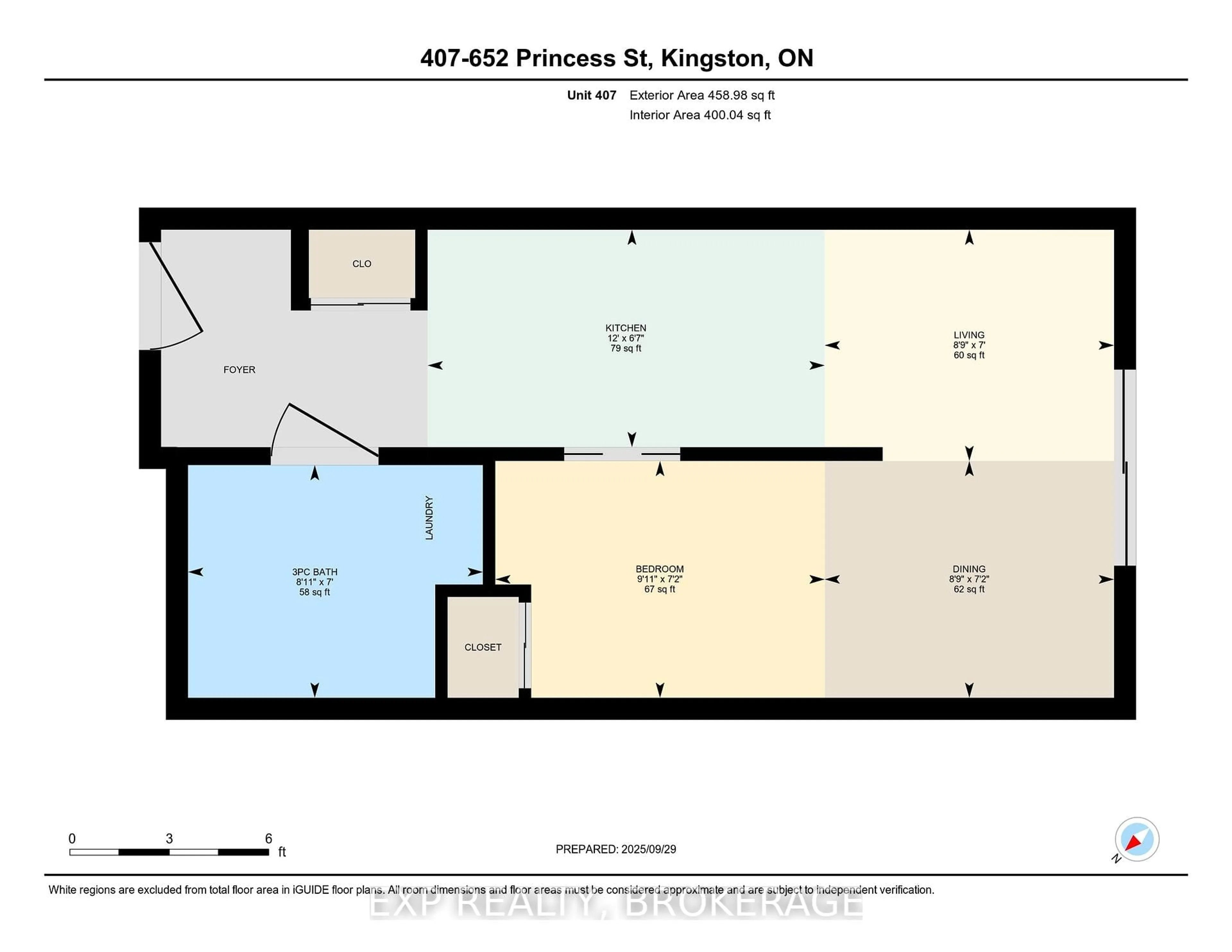 Floor plan for 652 PRINCESS St #407, Kingston Ontario K7L 1E5