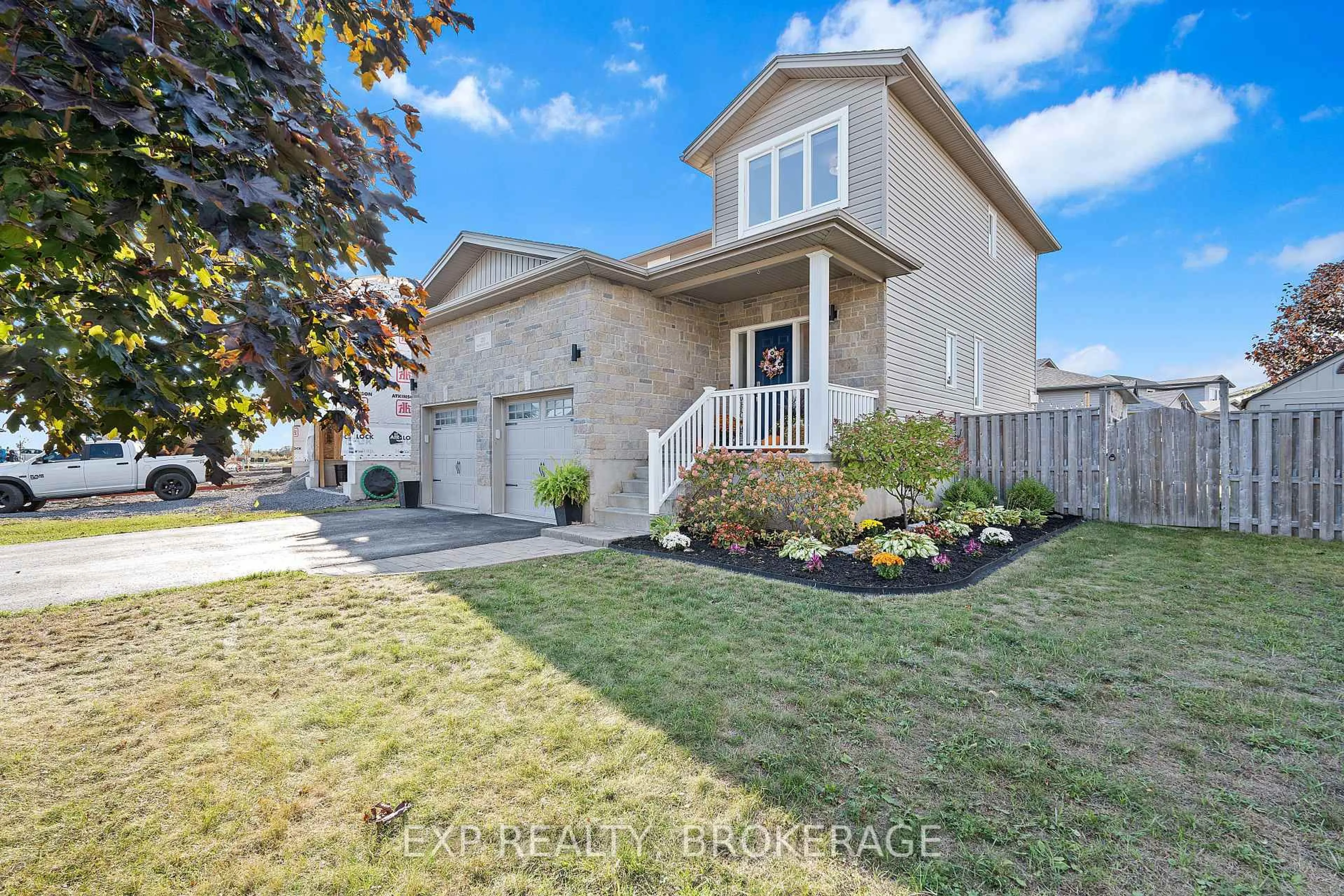 A pic from outside/outdoor area/front of a property/back of a property/a pic from drone, street for 120 McDONOUGH Cres, Loyalist Ontario K7N 0A4