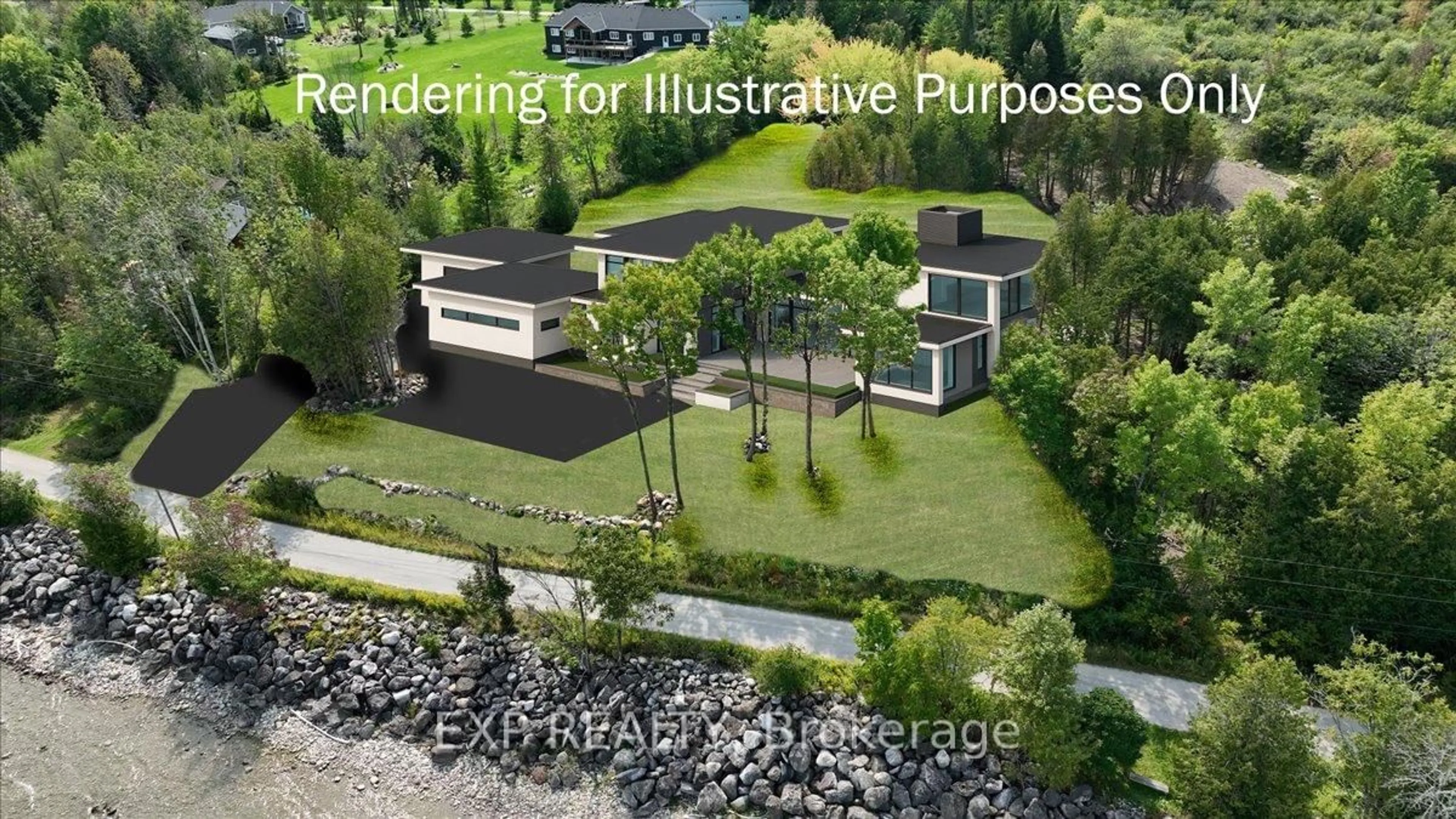 A pic from outside/outdoor area/front of a property/back of a property/a pic from drone, building for 200 Lakeshore Rd, Meaford Ontario N4L 0A7