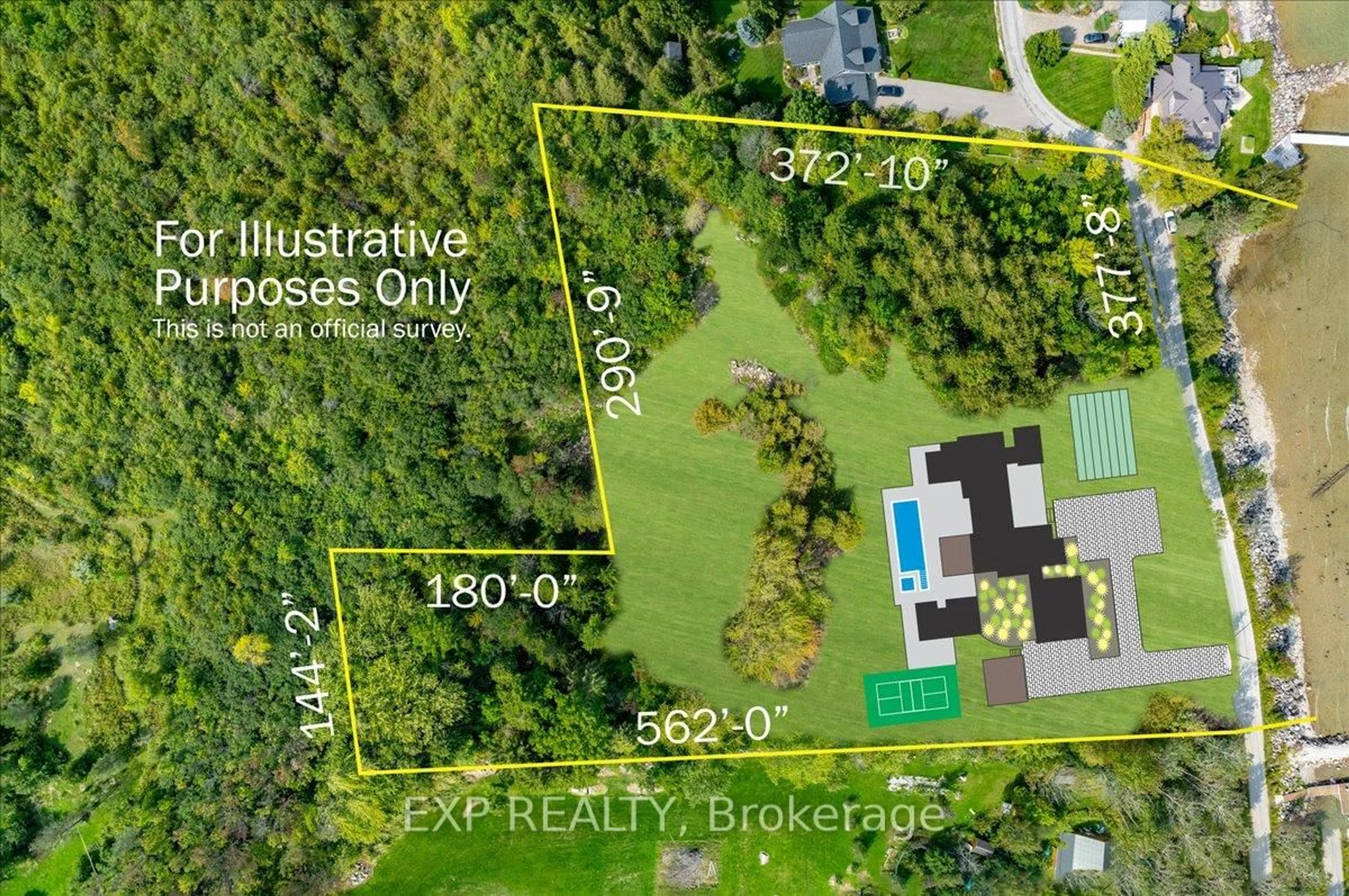 A pic from outside/outdoor area/front of a property/back of a property/a pic from drone, street for 200 Lakeshore Rd, Meaford Ontario N4L 0A7