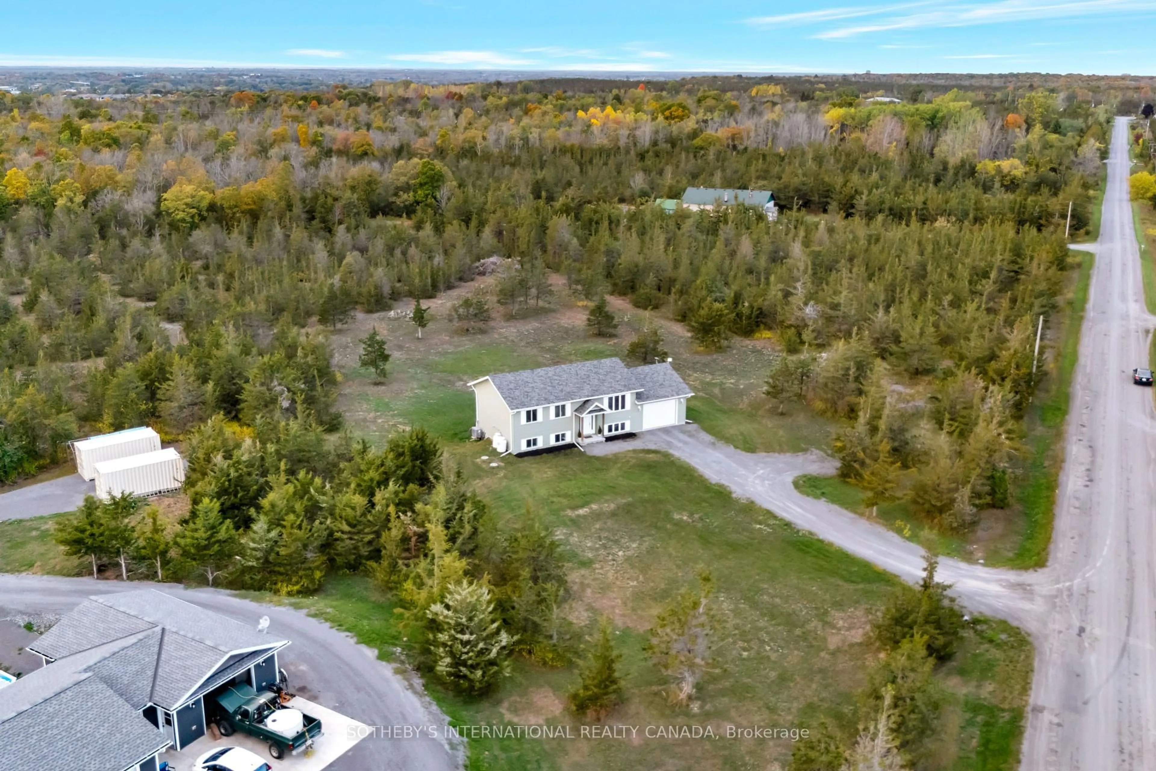 A pic from outside/outdoor area/front of a property/back of a property/a pic from drone, unknown for 158 Old Milford Rd, Prince Edward County Ontario K0K 2T0