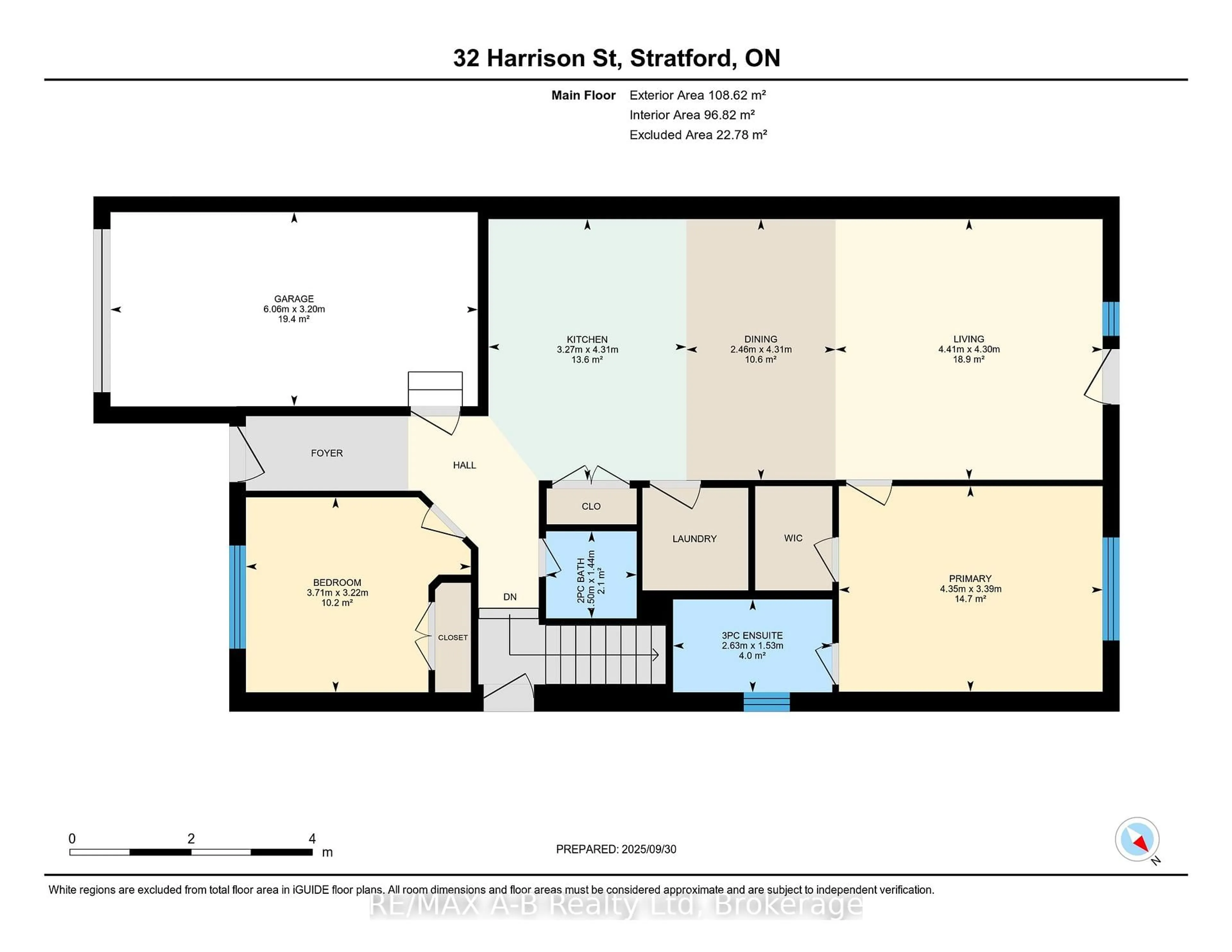 Floor plan for 32 Harrison St, Stratford Ontario N5A 0A4