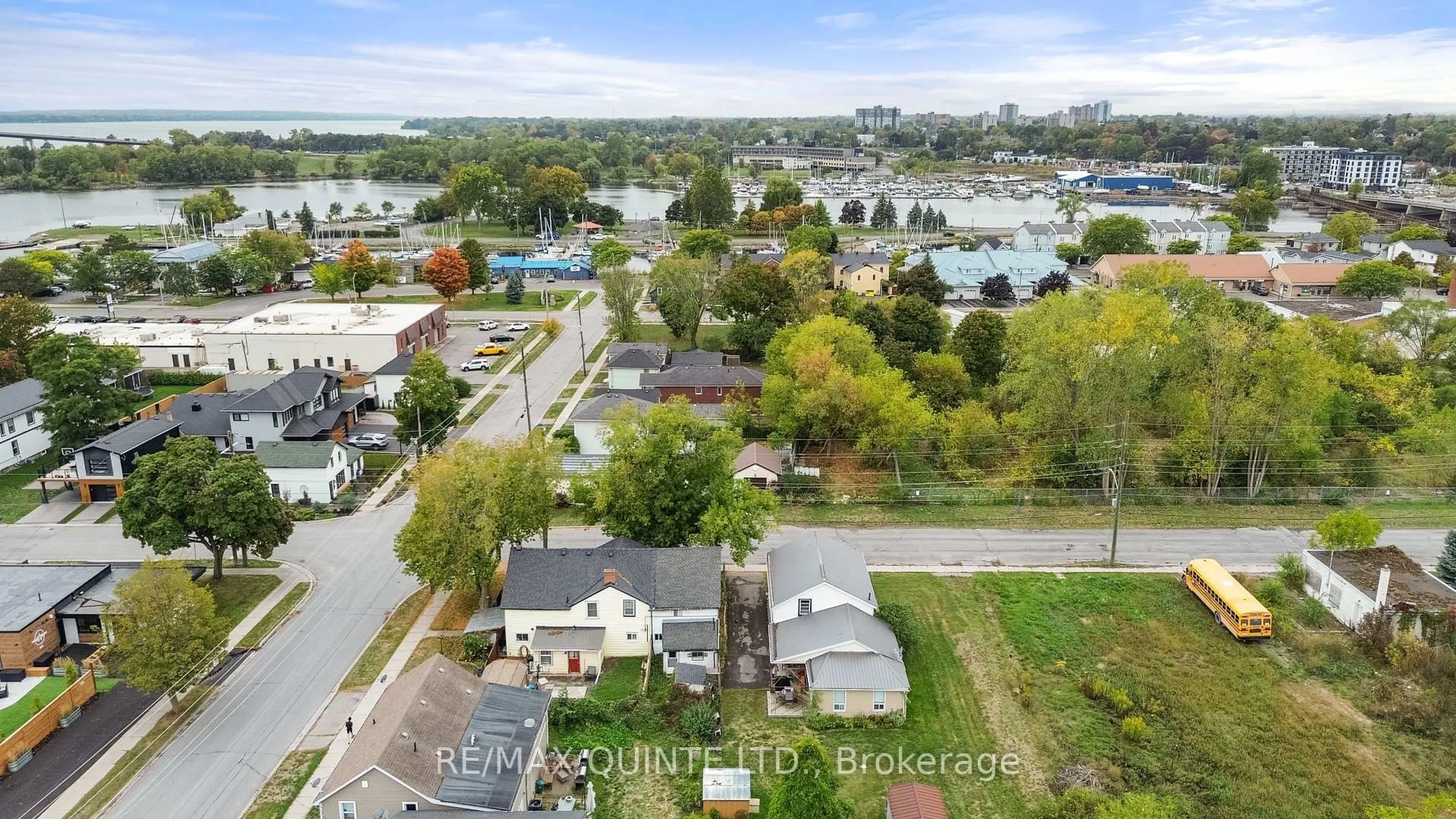 A pic from outside/outdoor area/front of a property/back of a property/a pic from drone, water/lake/river/ocean view for 79 South Church St, Belleville Ontario K8V 3B7