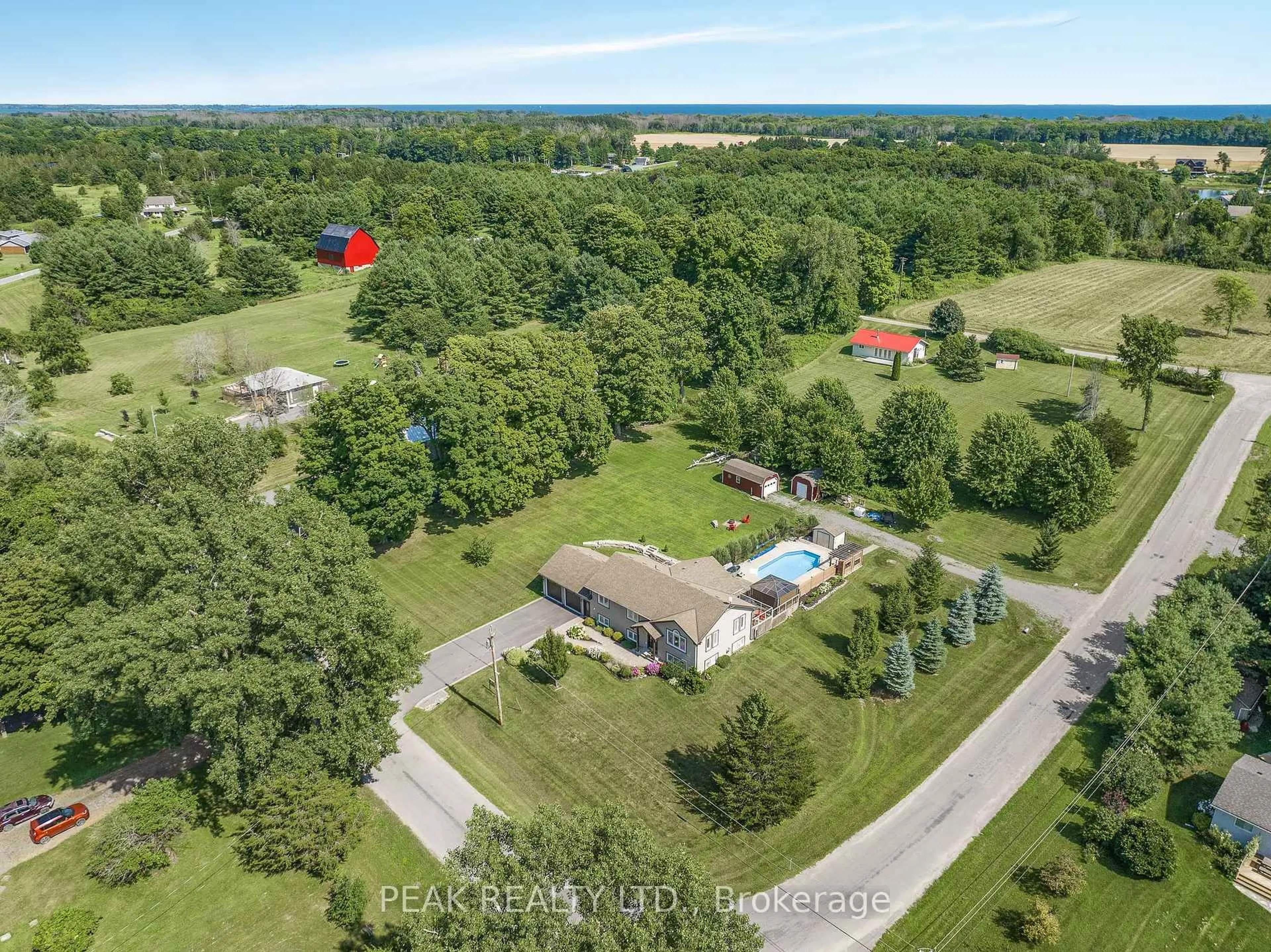 A pic from outside/outdoor area/front of a property/back of a property/a pic from drone, water/lake/river/ocean view for 116 Prinyers Cove Cres, Prince Edward County Ontario K0K 2T0