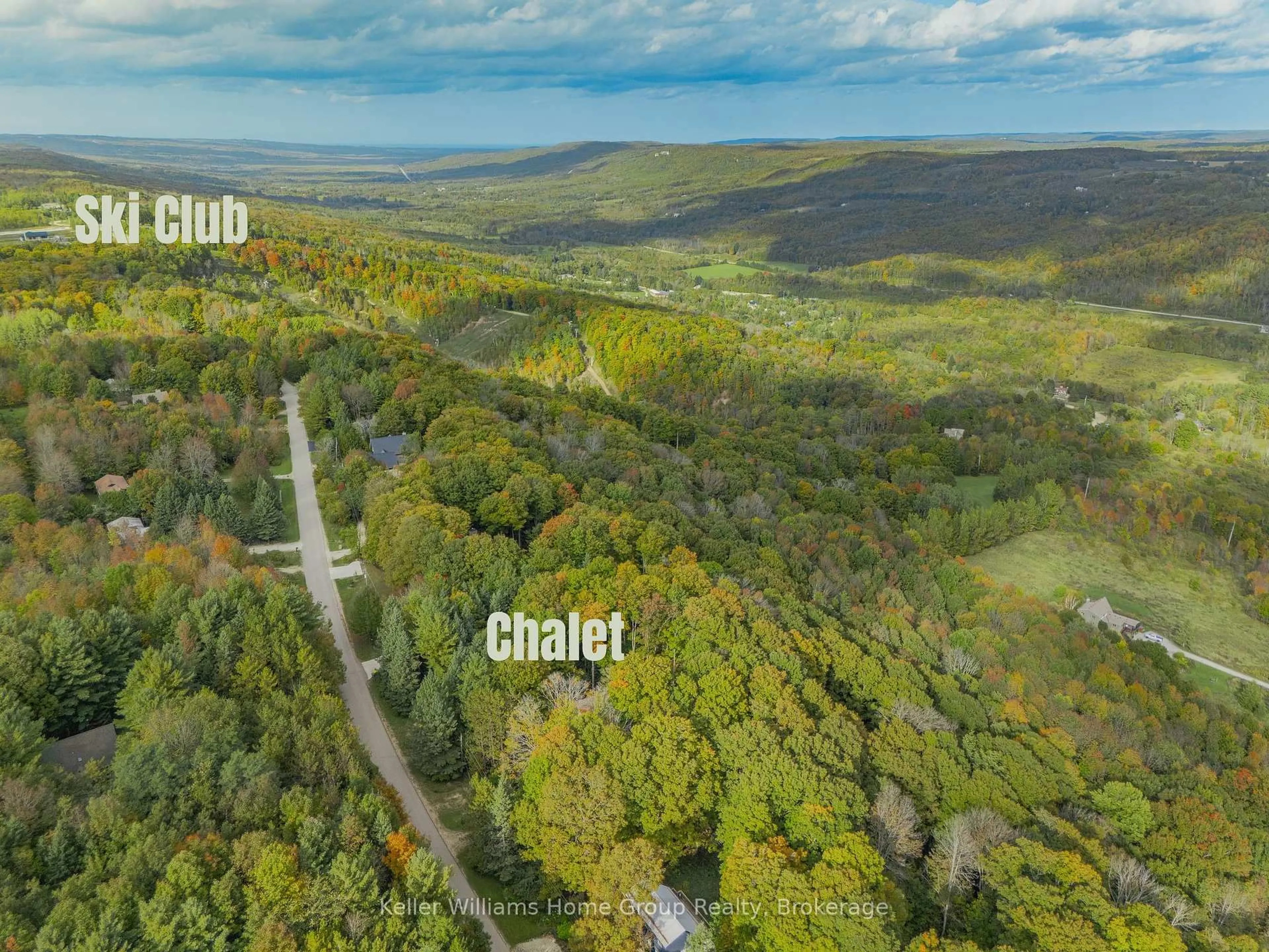 A pic from outside/outdoor area/front of a property/back of a property/a pic from drone, forest/trees view for 219 Bowles Bluff Rd, Grey Highlands Ontario L0C 1H0