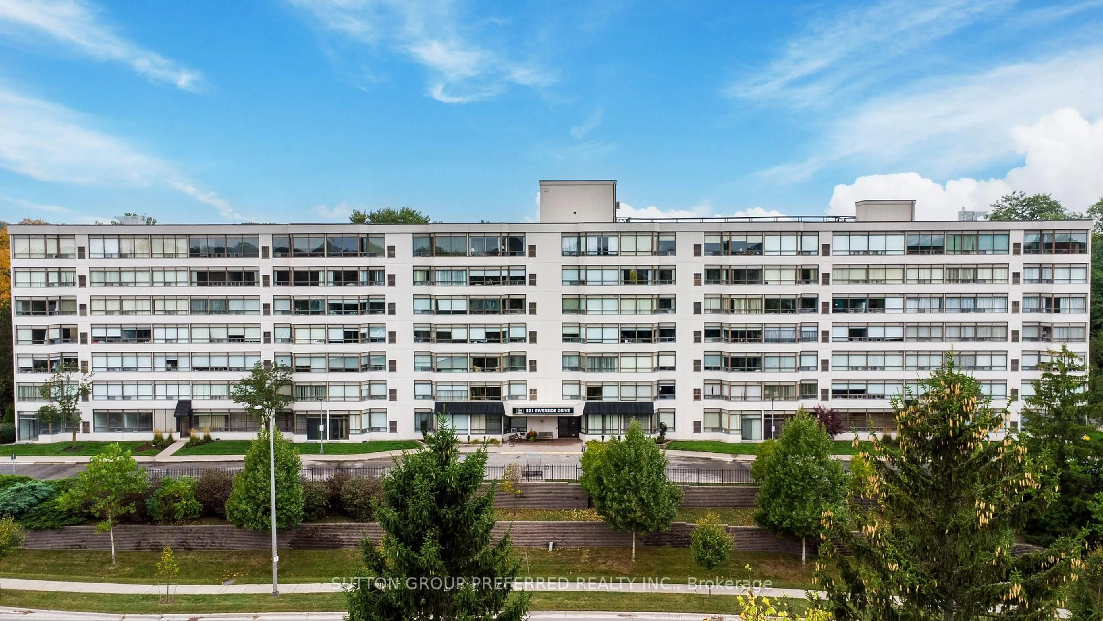 Balcony in the apartment, city buildings view from balcony for 521 Riverside Dr #109, London North Ontario N6H 5E2