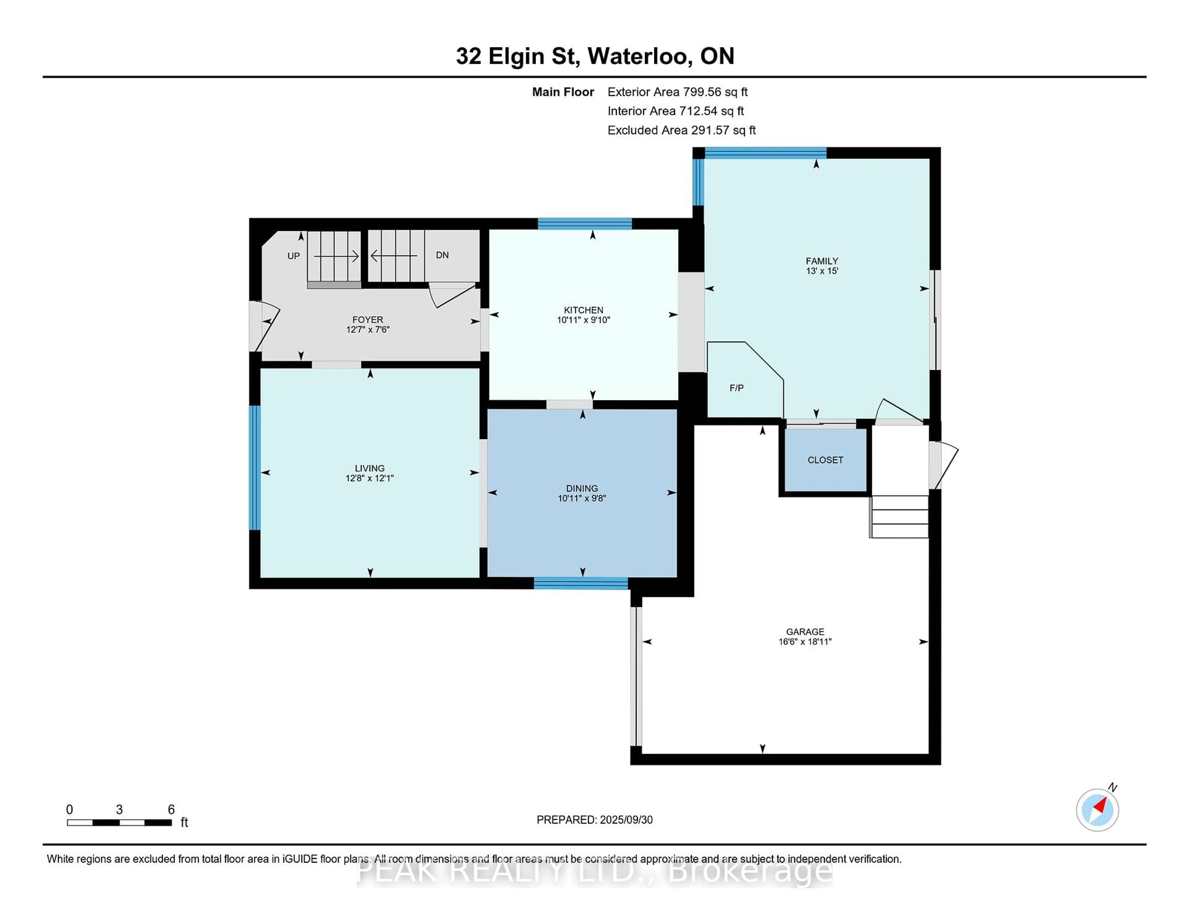 Floor plan for 32 Elgin St, Waterloo Ontario N2J 2R1