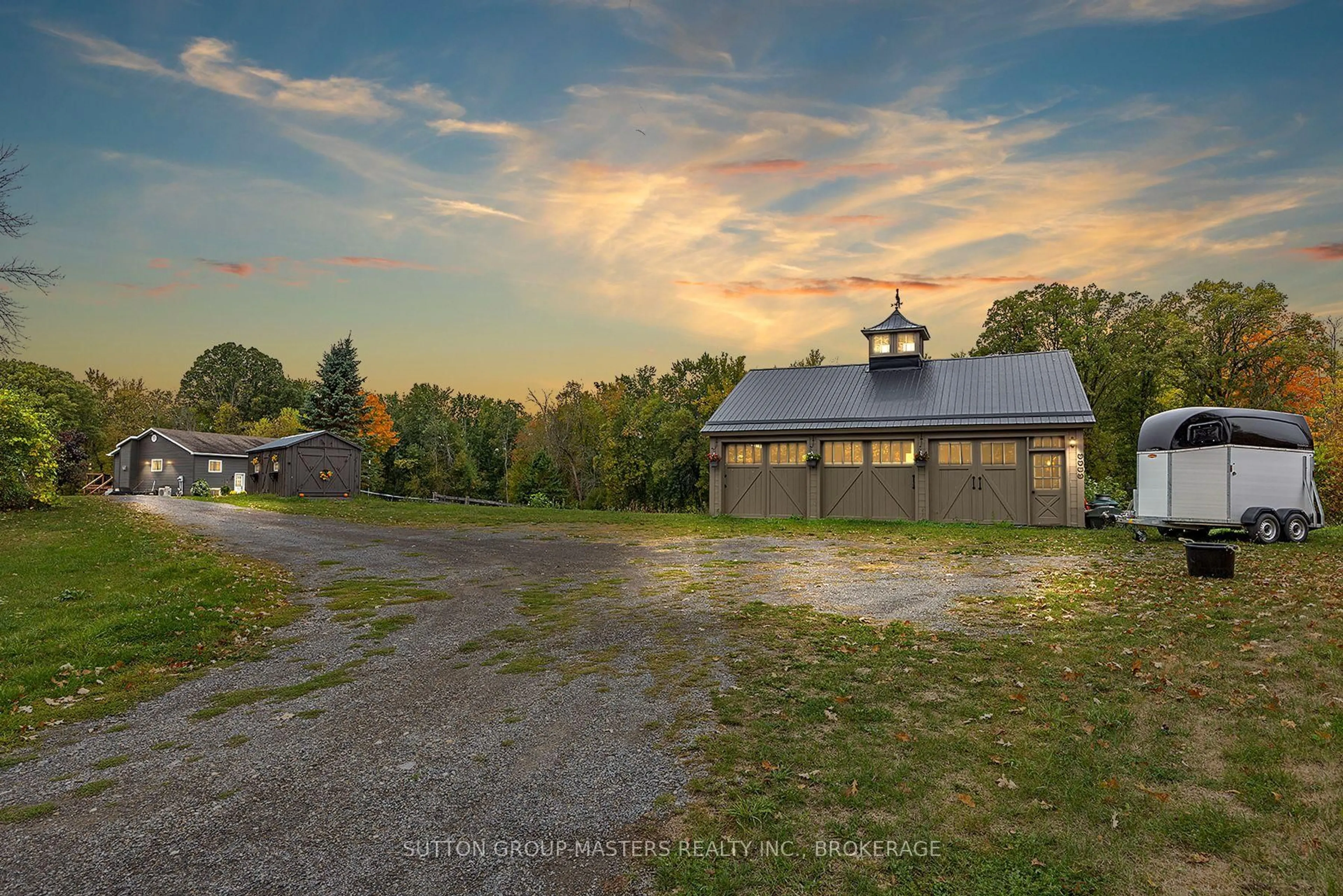 A pic from outside/outdoor area/front of a property/back of a property/a pic from drone, unknown for 3174 County Rd 27 Township, Inverary Ontario K0H 1X0