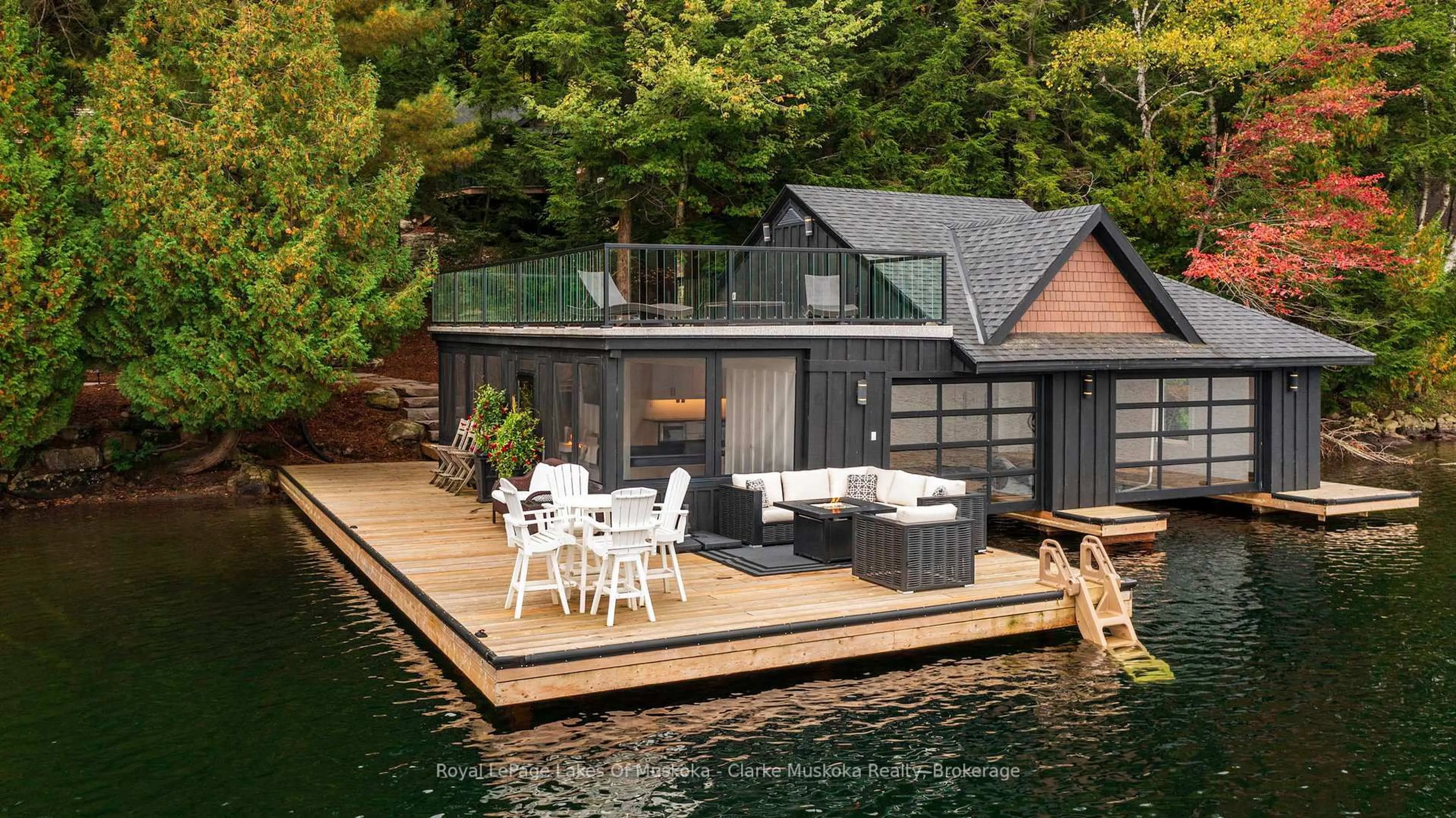 Patio, water/lake/river/ocean view for 1055 Chown Rd, Muskoka Lakes Ontario P0C 1H0