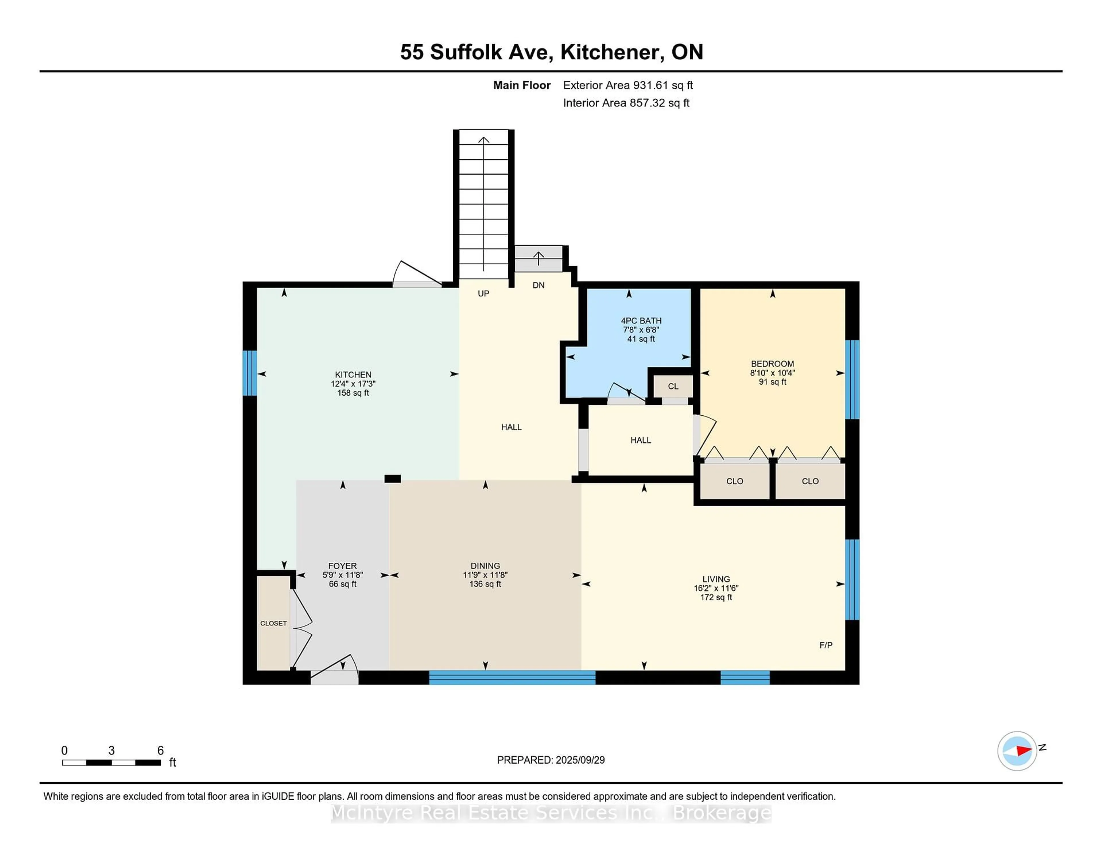 Floor plan for 55 Suffolk Ave, Kitchener Ontario N2B 1H3