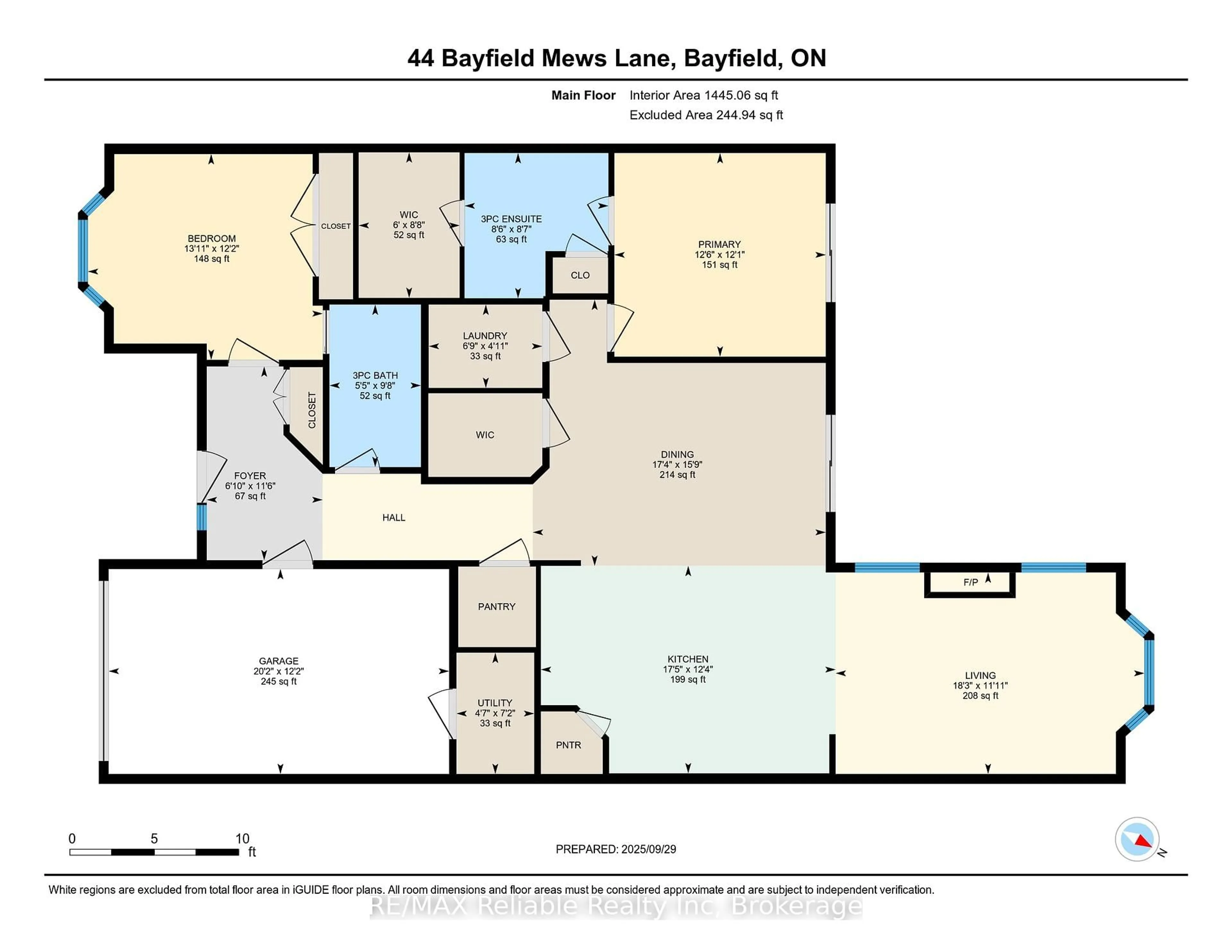 Floor plan for 44 Bayfield Mews Lane, Bluewater Ontario N0M 1G0