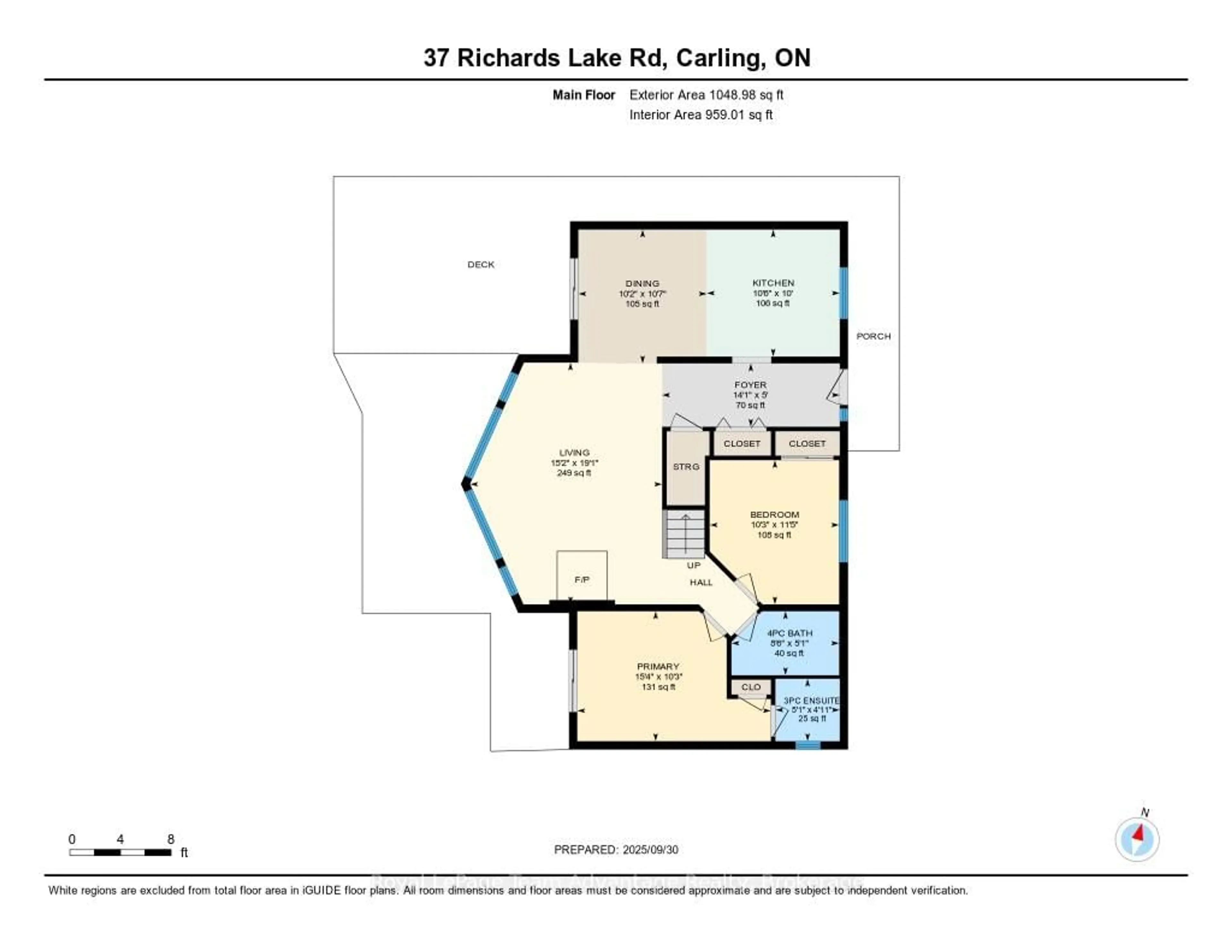 Floor plan for 37 Richards Lake Rd, Carling Ontario P0G 1G0