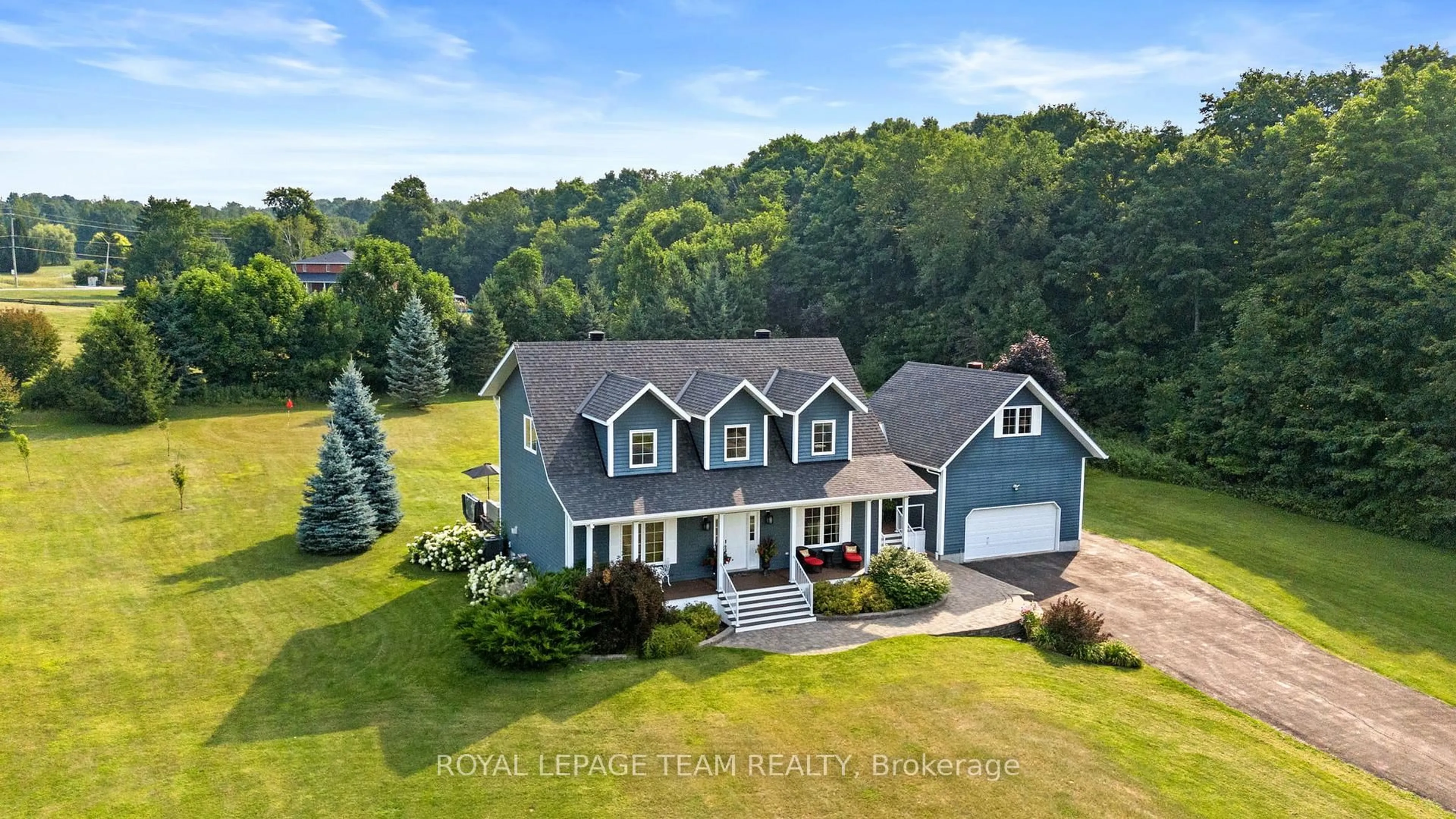 A pic from outside/outdoor area/front of a property/back of a property/a pic from drone, water/lake/river/ocean view for 117 Lady Lochead Lane, Carp Ontario K0A 1L0
