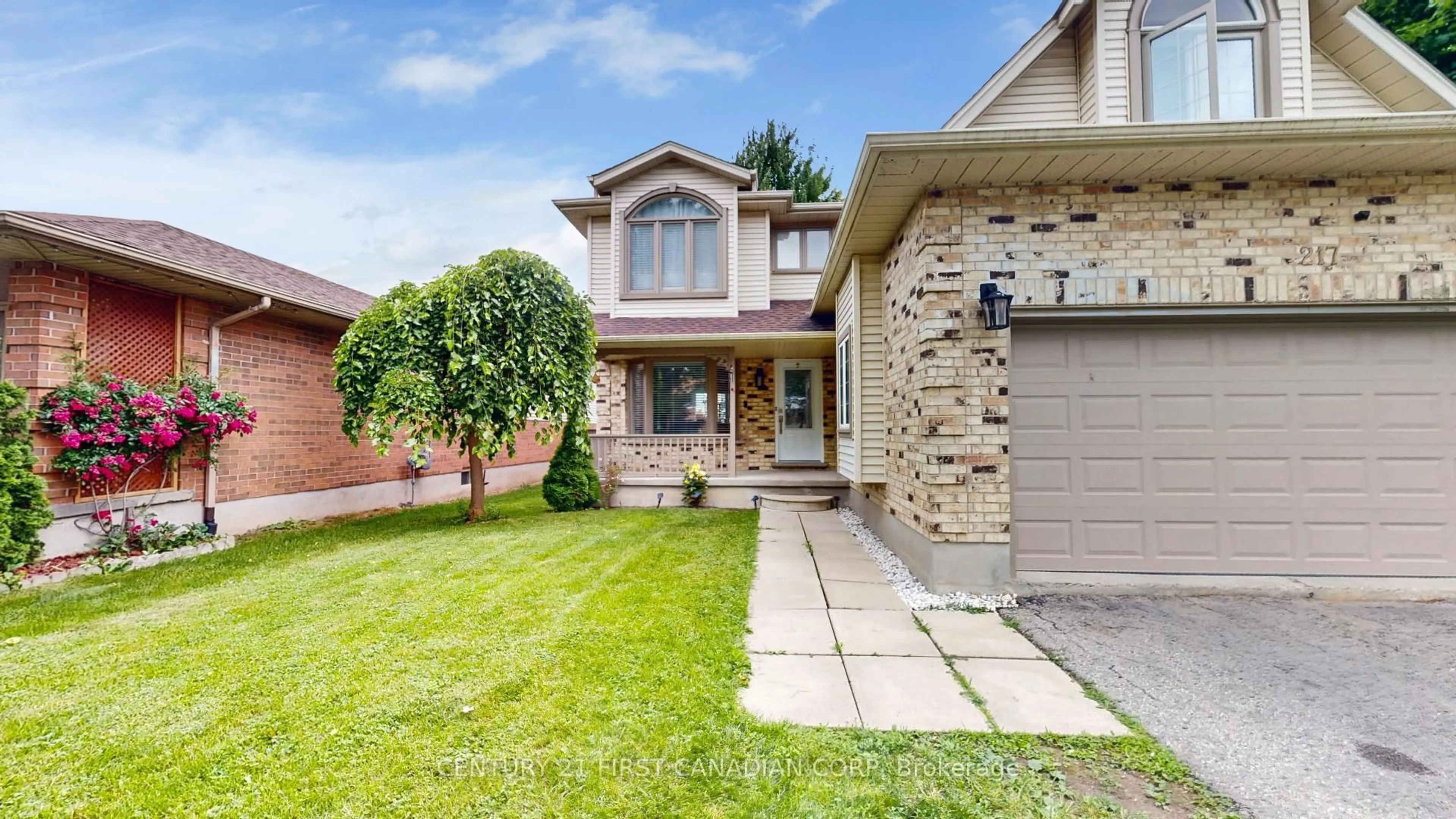 Home with brick exterior material, street for 217 Colette Dr, London South Ontario N6E 3S8