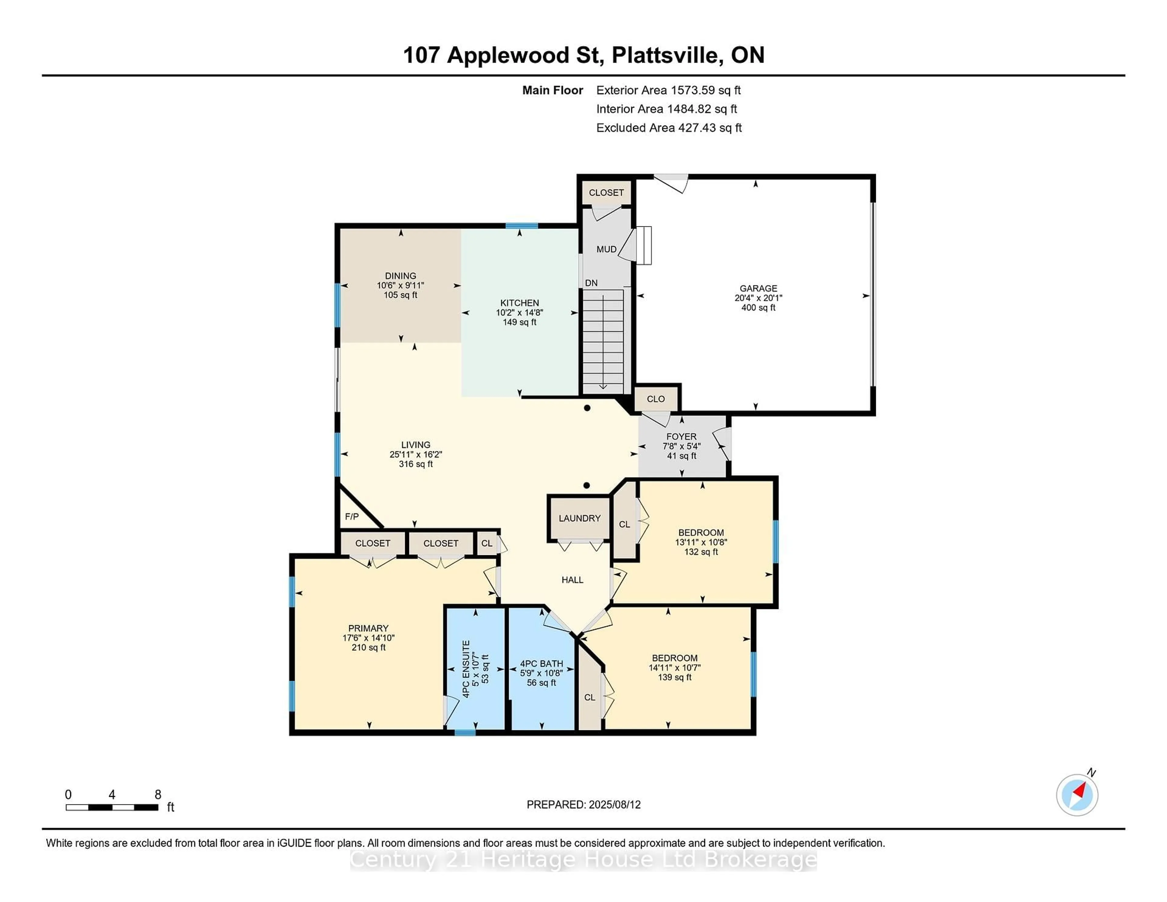 Floor plan for 107 Applewood St, Blandford-Blenheim Ontario N0J 1S0