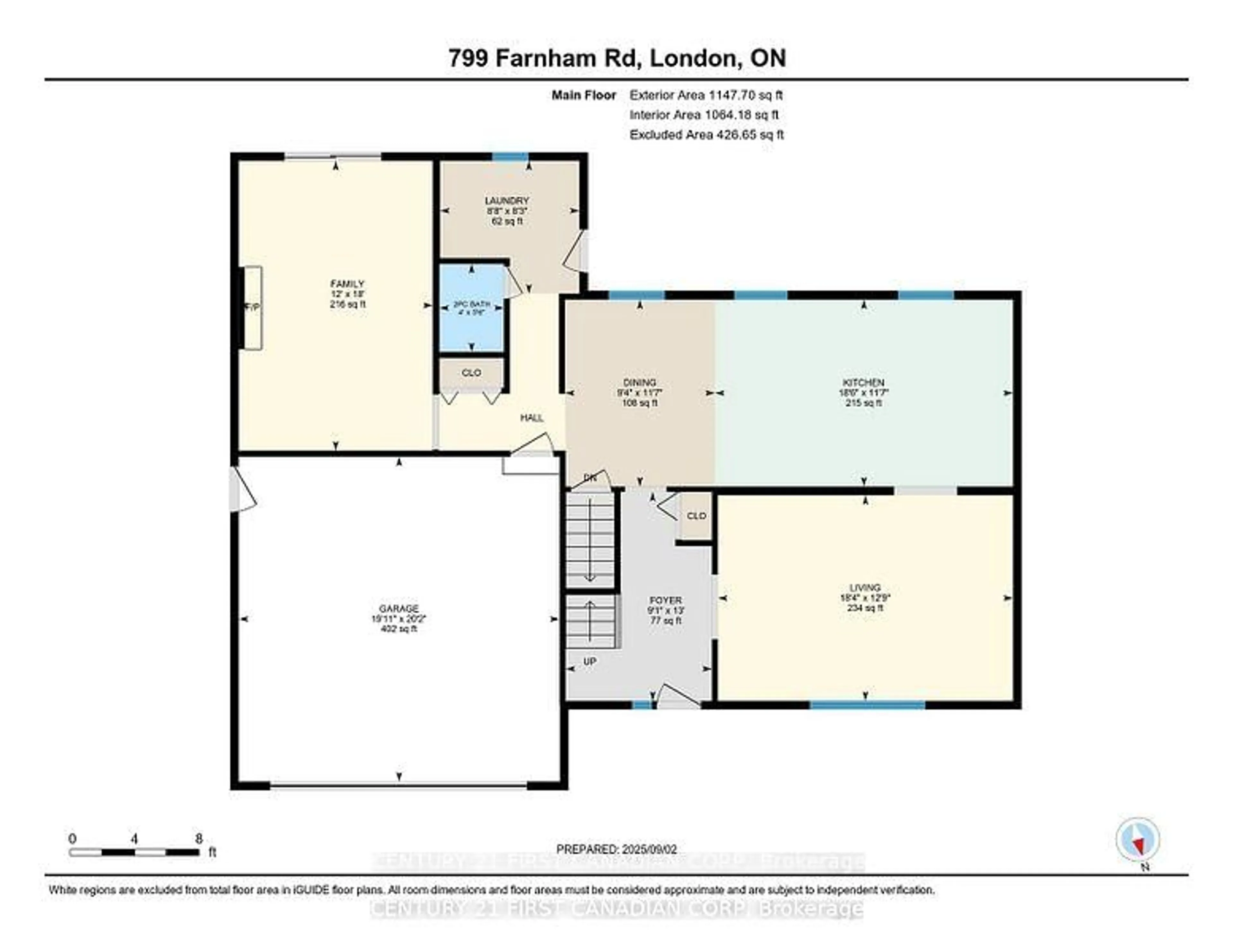 Floor plan for 799 Farnham Rd, London South Ontario N6K 1R6