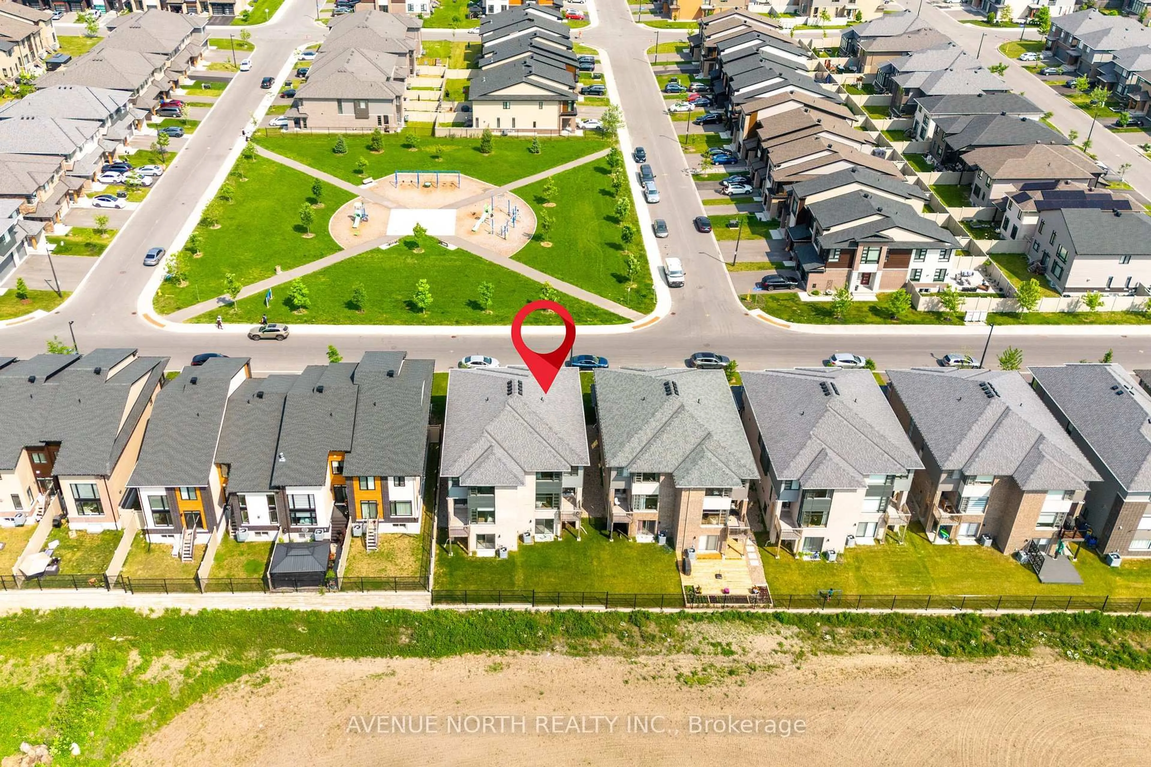 A pic from outside/outdoor area/front of a property/back of a property/a pic from drone, street for 244 Shuttleworth Dr, Ottawa Ontario K1T 0T4