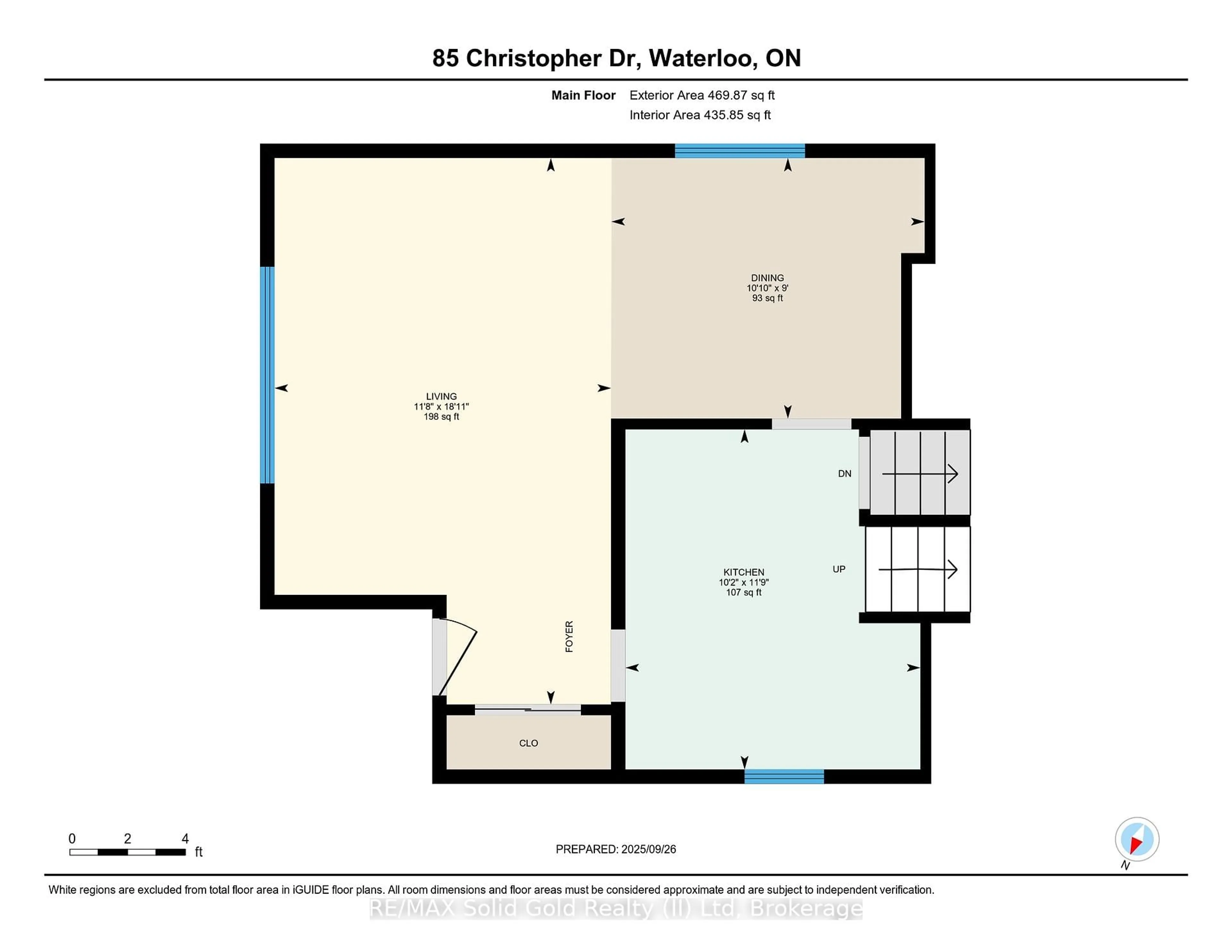 Floor plan for 85 Christopher Dr, Waterloo Ontario N2J 4J6