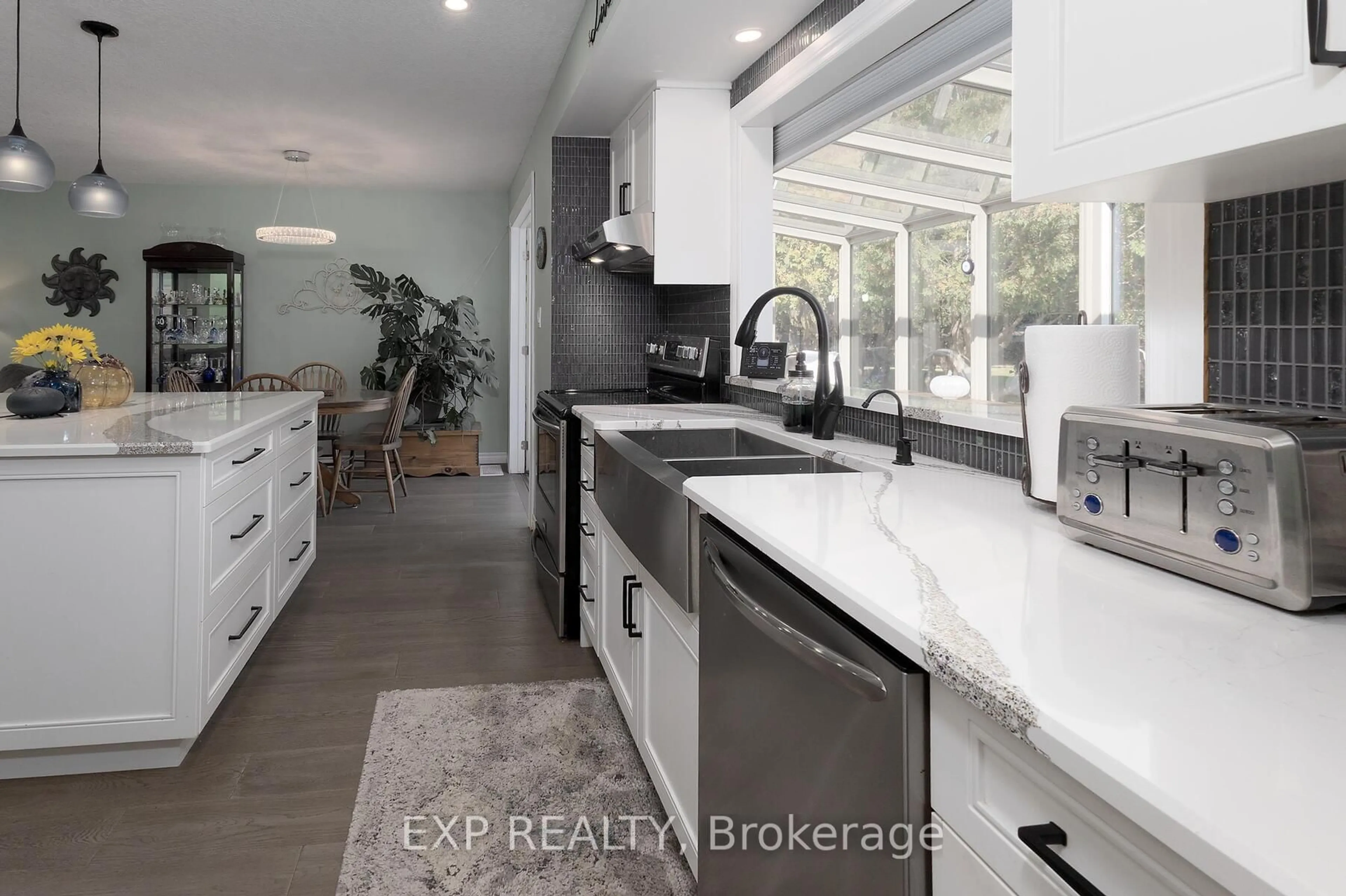 Contemporary kitchen, ceramic/tile floor for 5558 Cobble Hill Rd, Zorra Ontario N0M 2M0