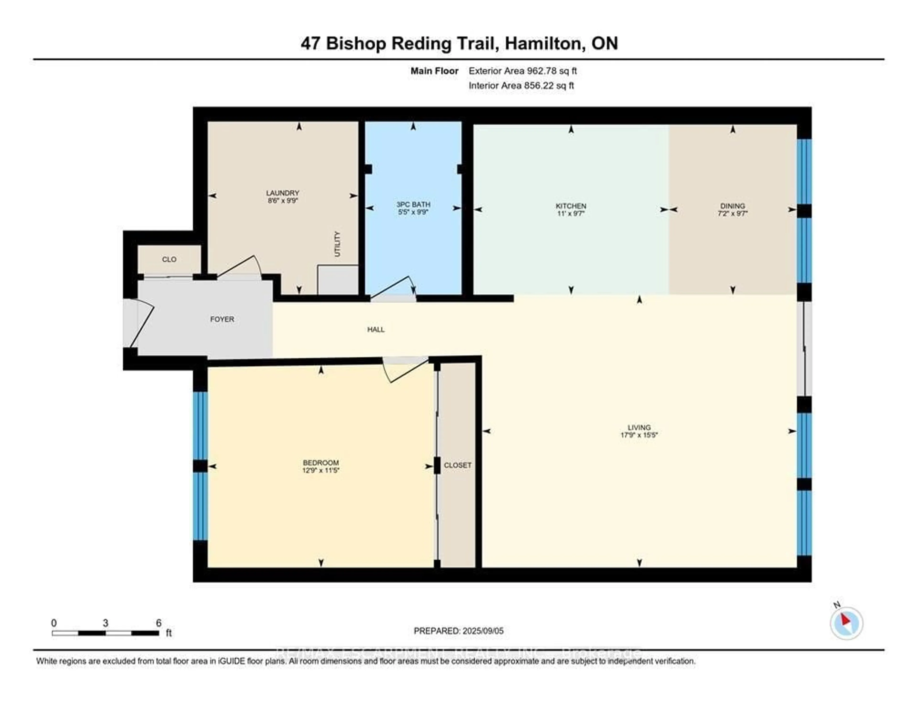 Floor plan for 47 Bishop Reding Tr, Hamilton Ontario L9B 2L7