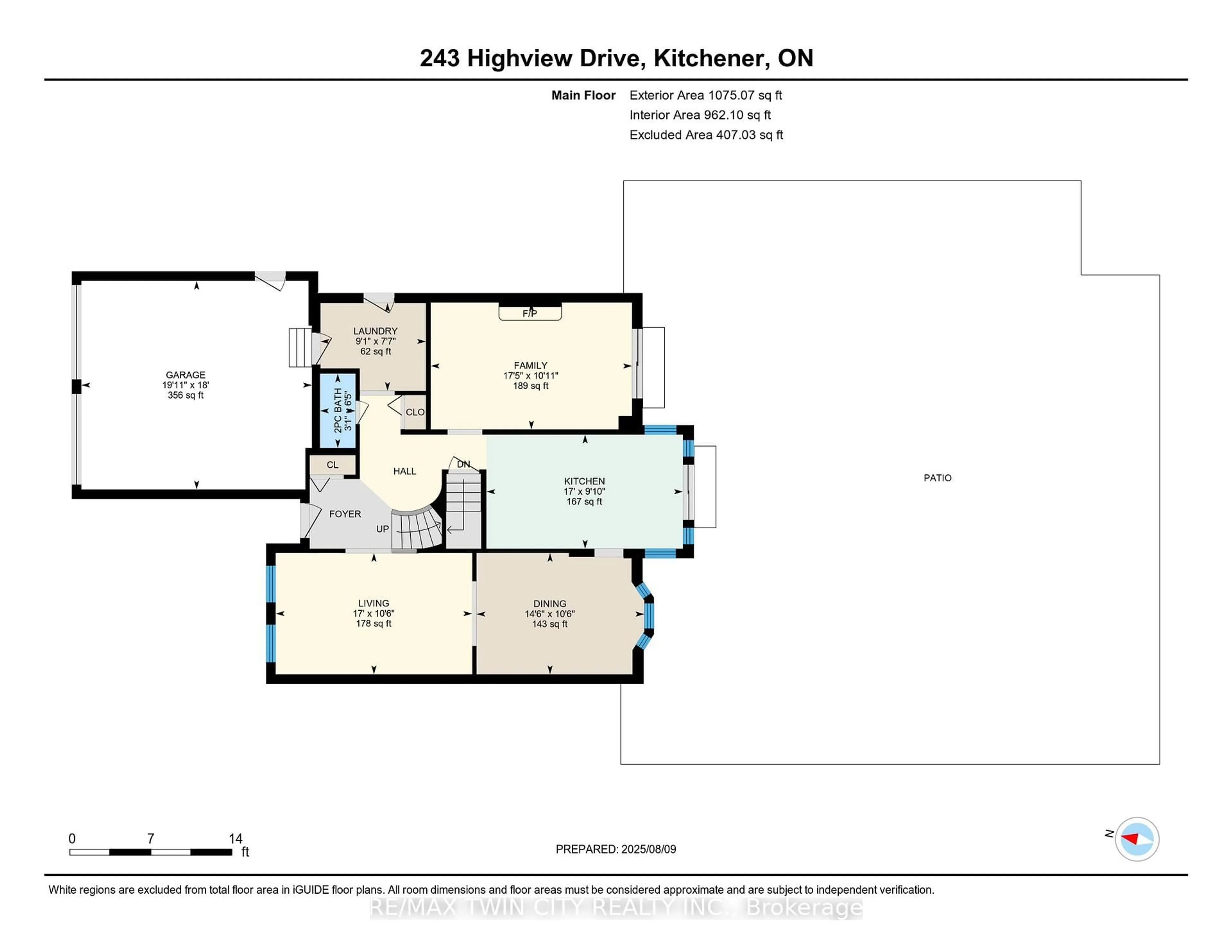 Floor plan for 243 Highview Dr, Kitchener Ontario N2N 2K6