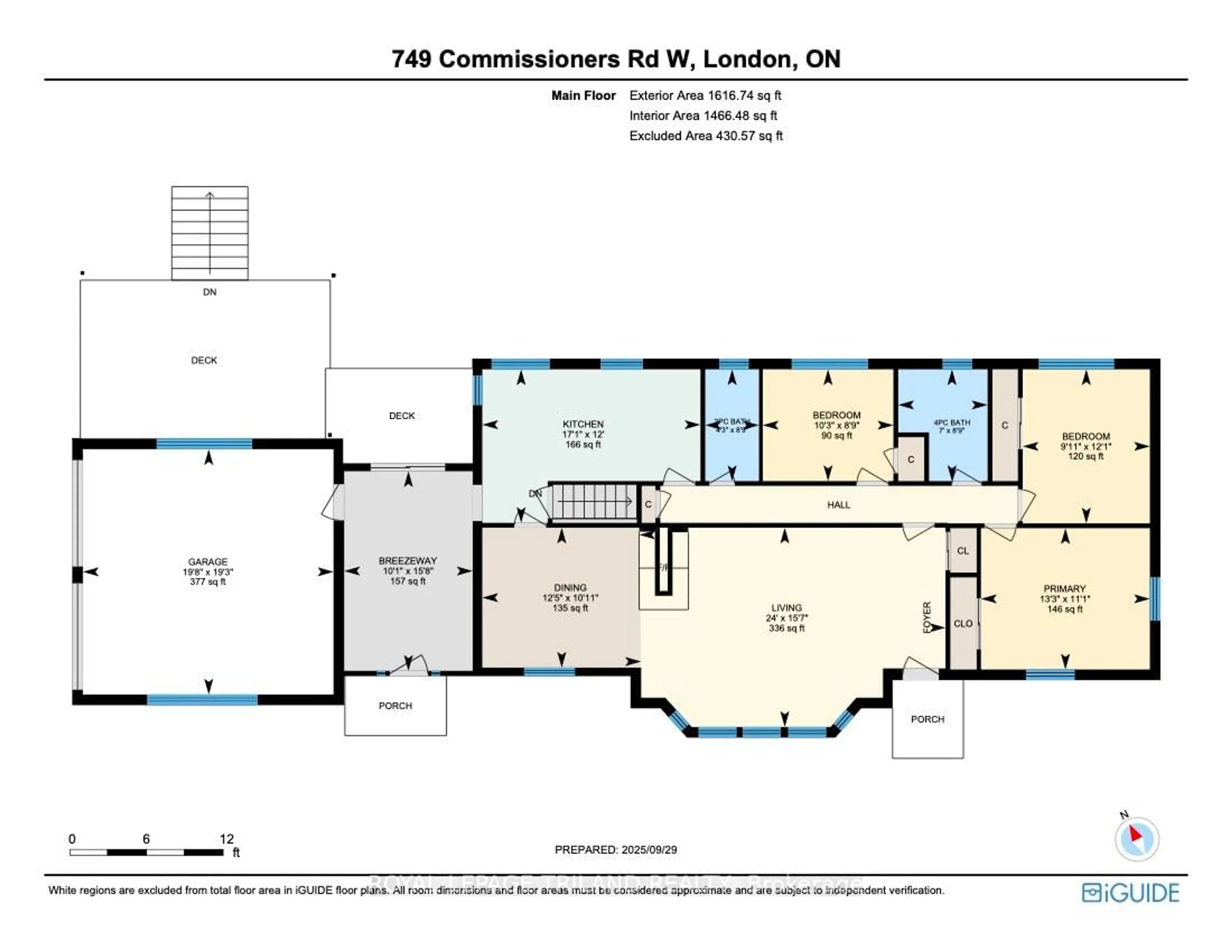 Floor plan for 749 Commissioners Rd, London South Ontario N6K 1B6