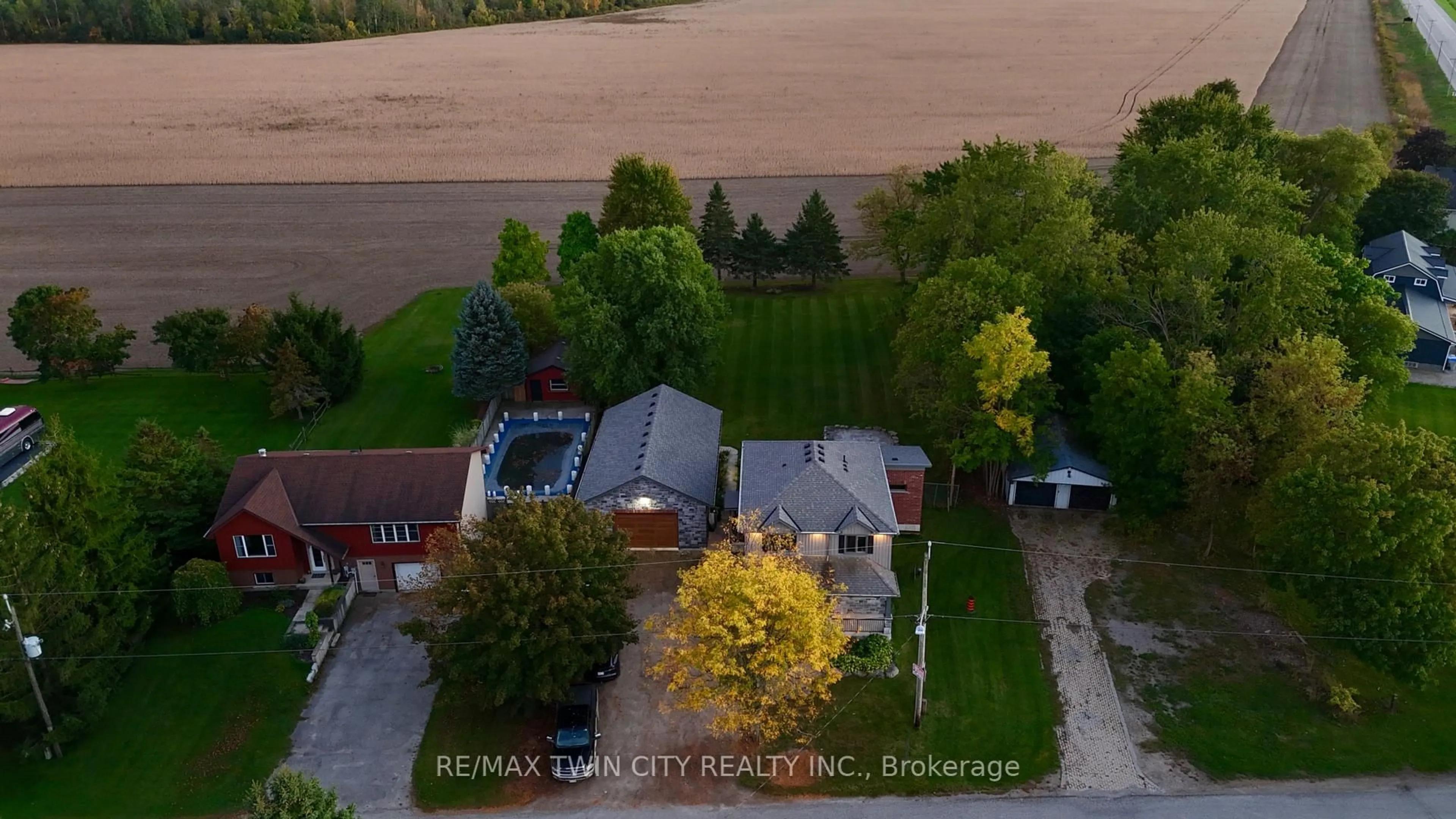 A pic from outside/outdoor area/front of a property/back of a property/a pic from drone, water/lake/river/ocean view for 2869 Line 45 Line, Perth East Ontario N0K 1J0