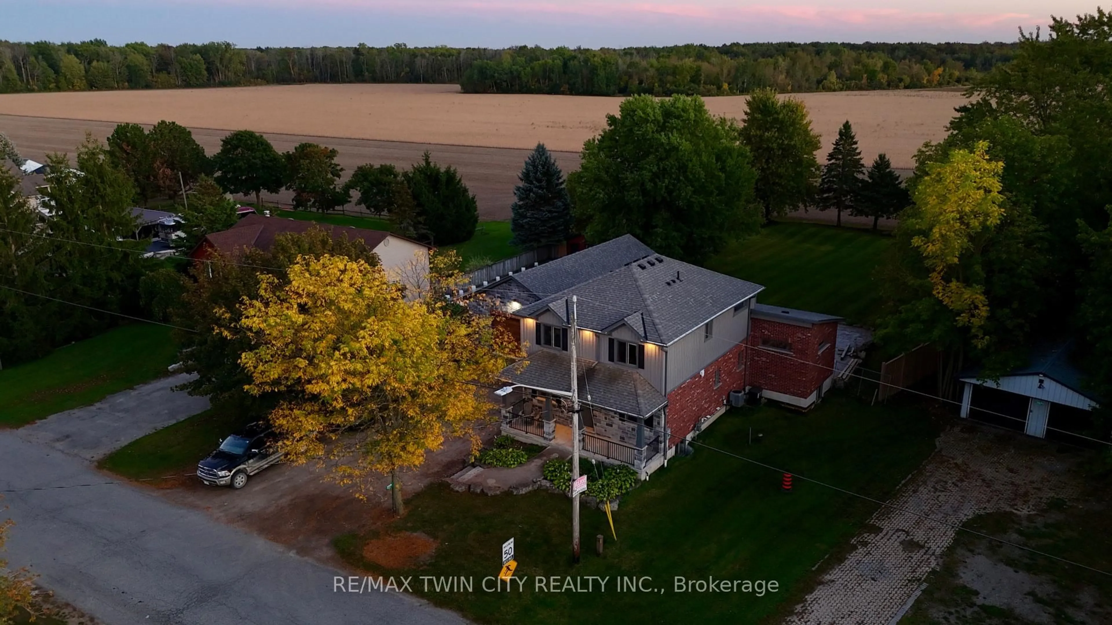 A pic from outside/outdoor area/front of a property/back of a property/a pic from drone, water/lake/river/ocean view for 2869 Line 45 Line, Perth East Ontario N0K 1J0