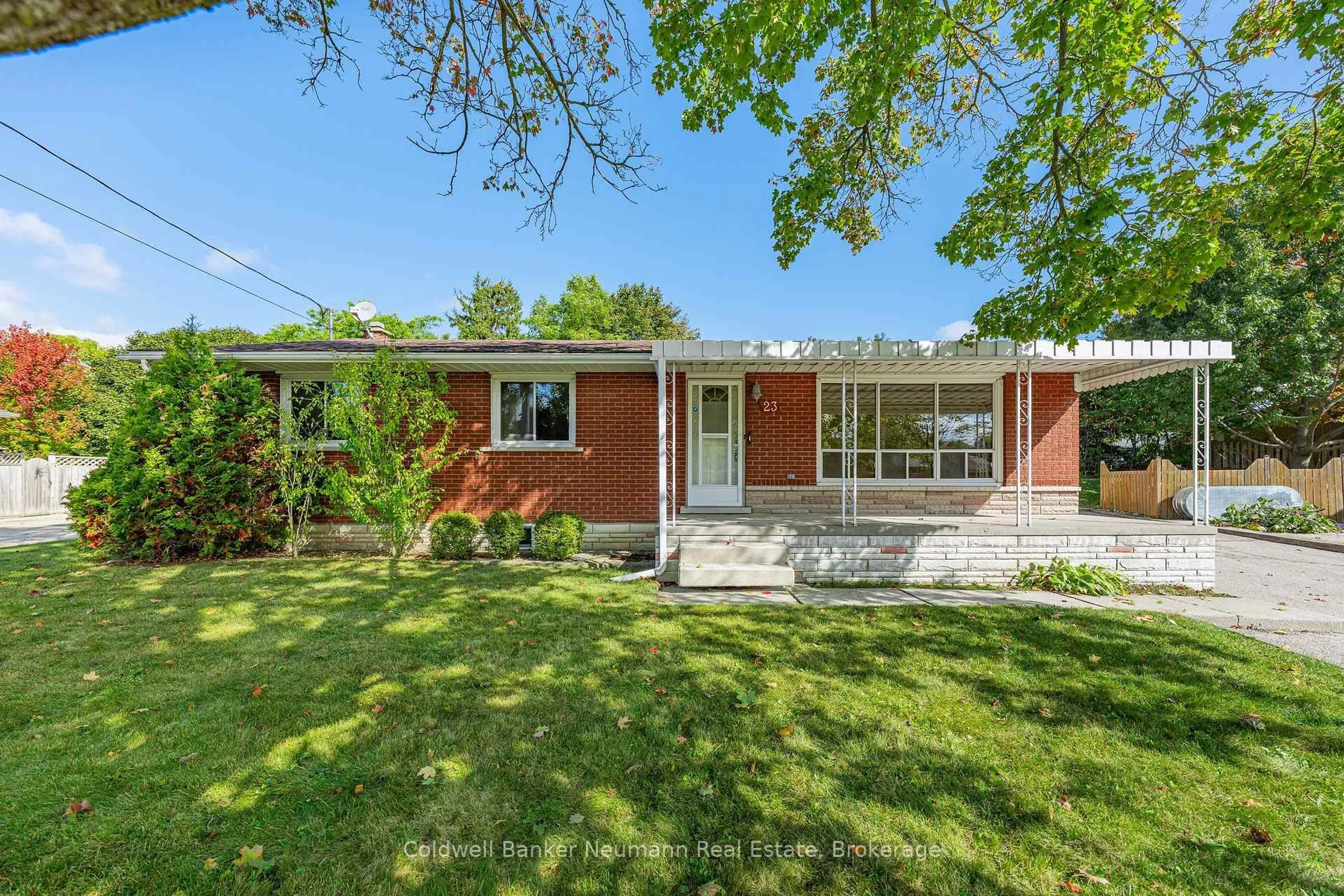 Home with brick exterior material, street for 23 Sunnylea Cres, Guelph Ontario N1E 1W3