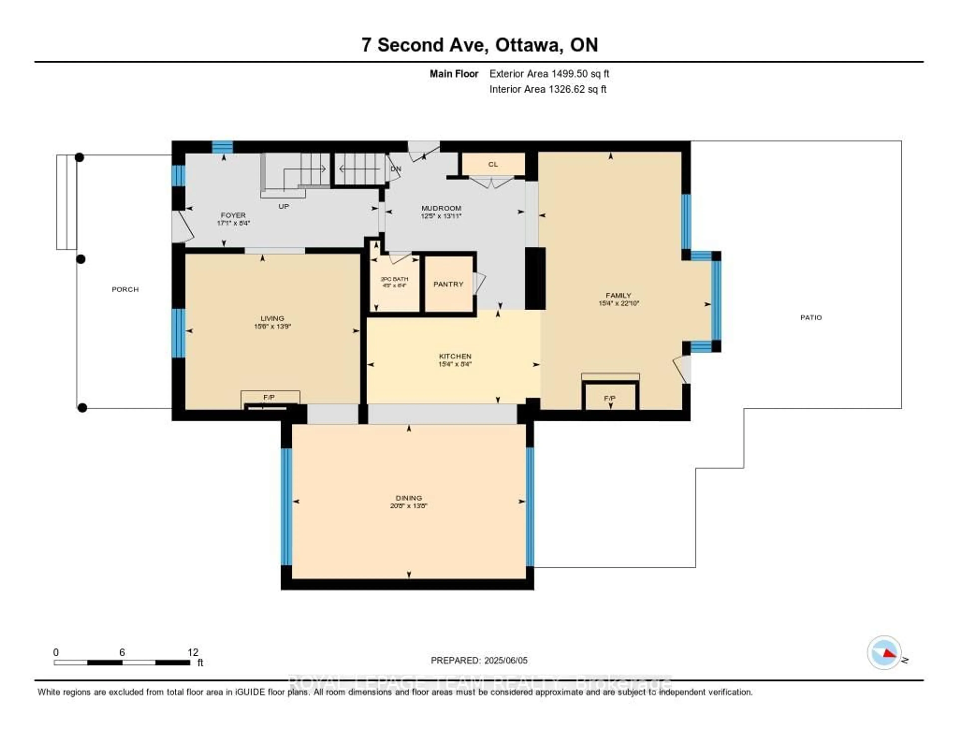 Floor plan for 7 Second Ave, Ottawa Ontario K1S 2H2