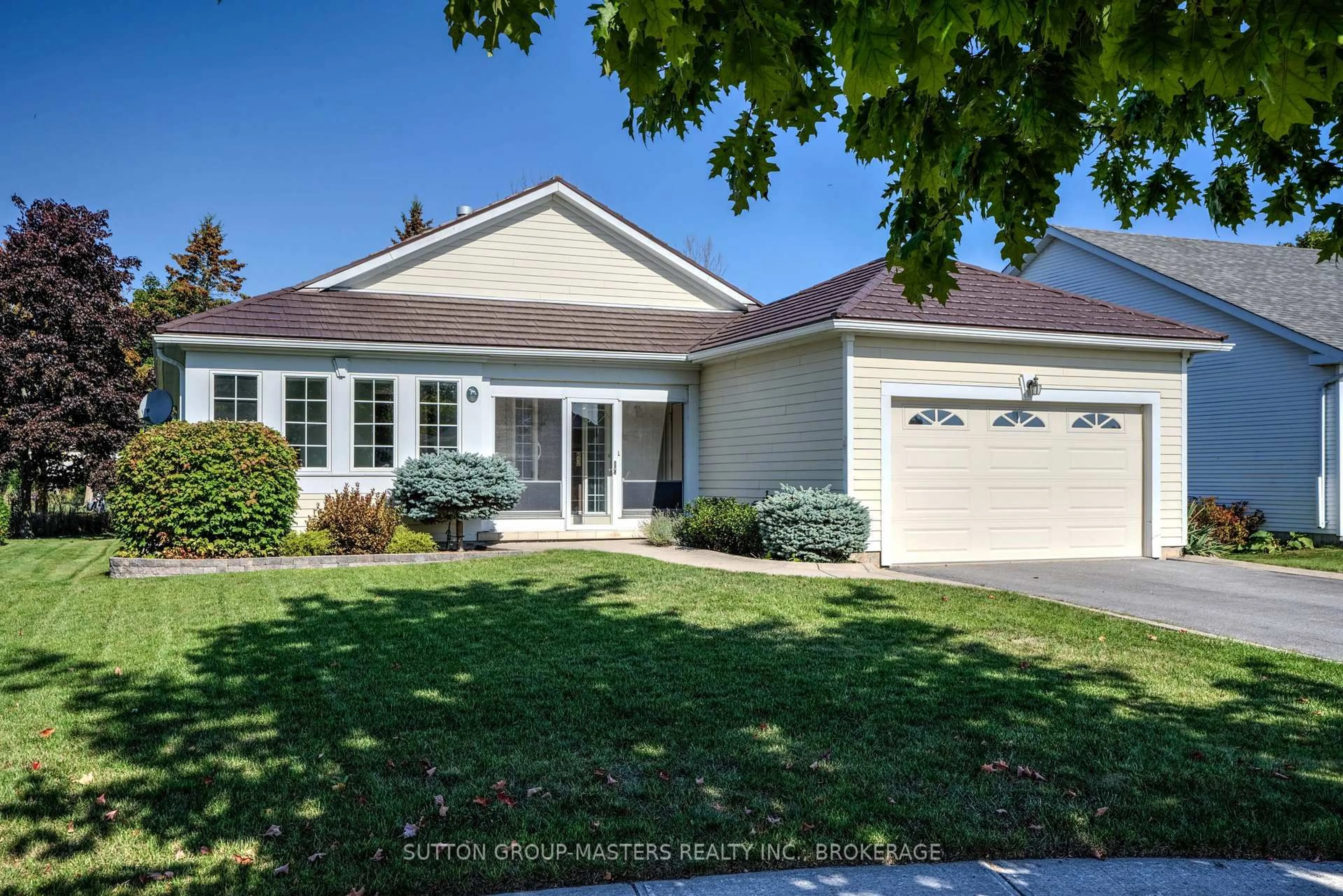 Home with vinyl exterior material, street for 83 Abbey Dawn Dr, Bath Ontario K0H 1G0