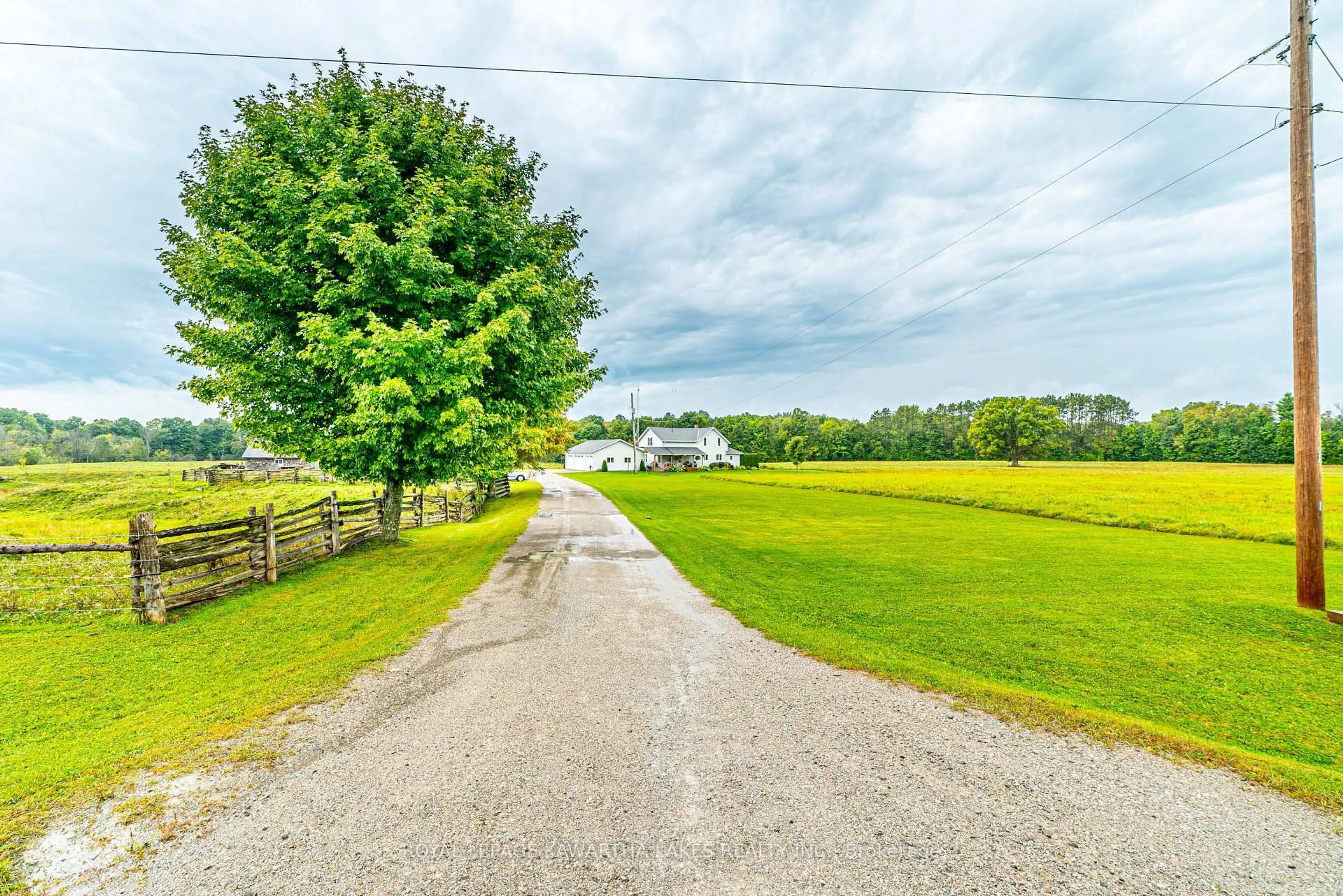 A pic from outside/outdoor area/front of a property/back of a property/a pic from drone, water/lake/river/ocean view for 2433 County Road 121 Rd, Kawartha Lakes Ontario K0M 1C0