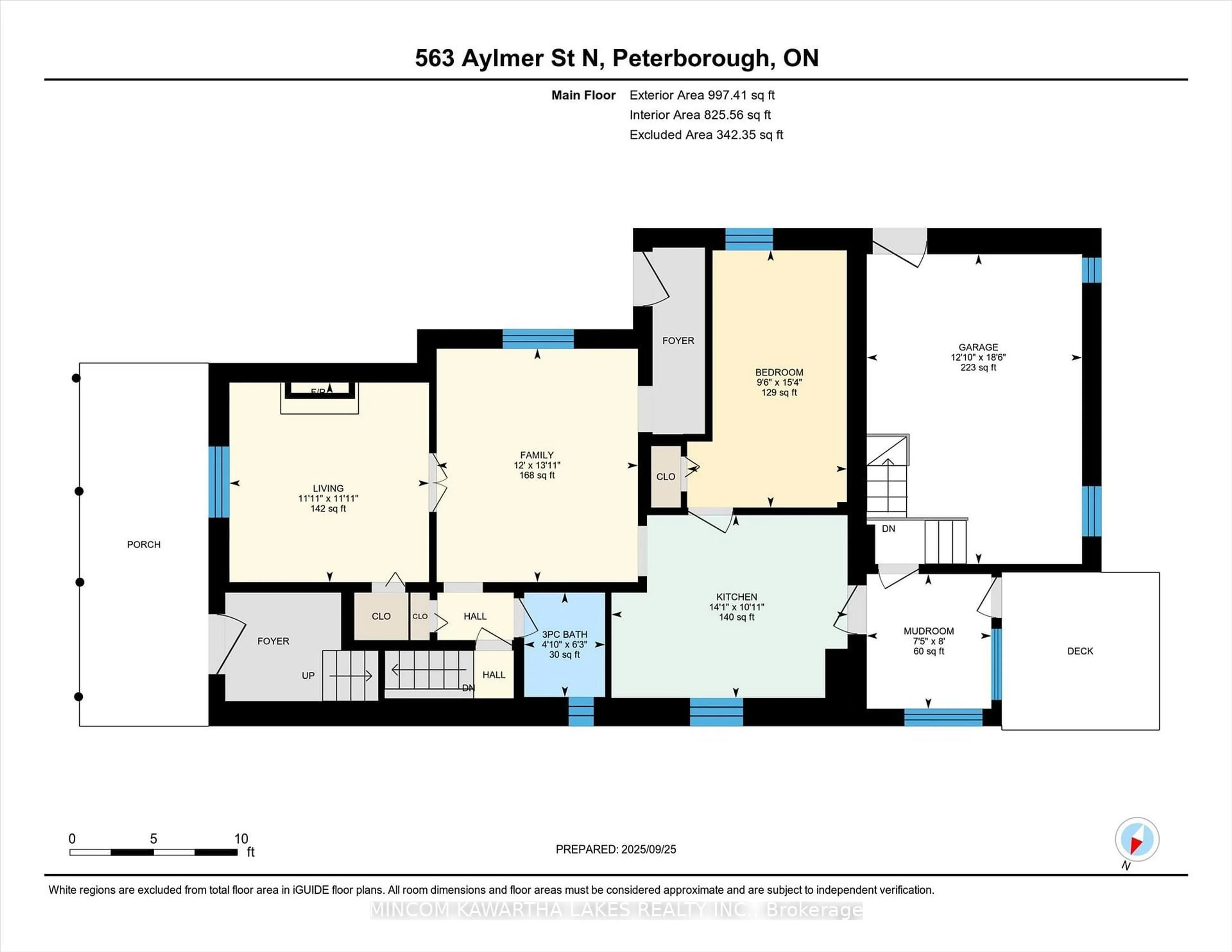 Floor plan for 563 Aylmer St, Peterborough Ontario K9H 3W8