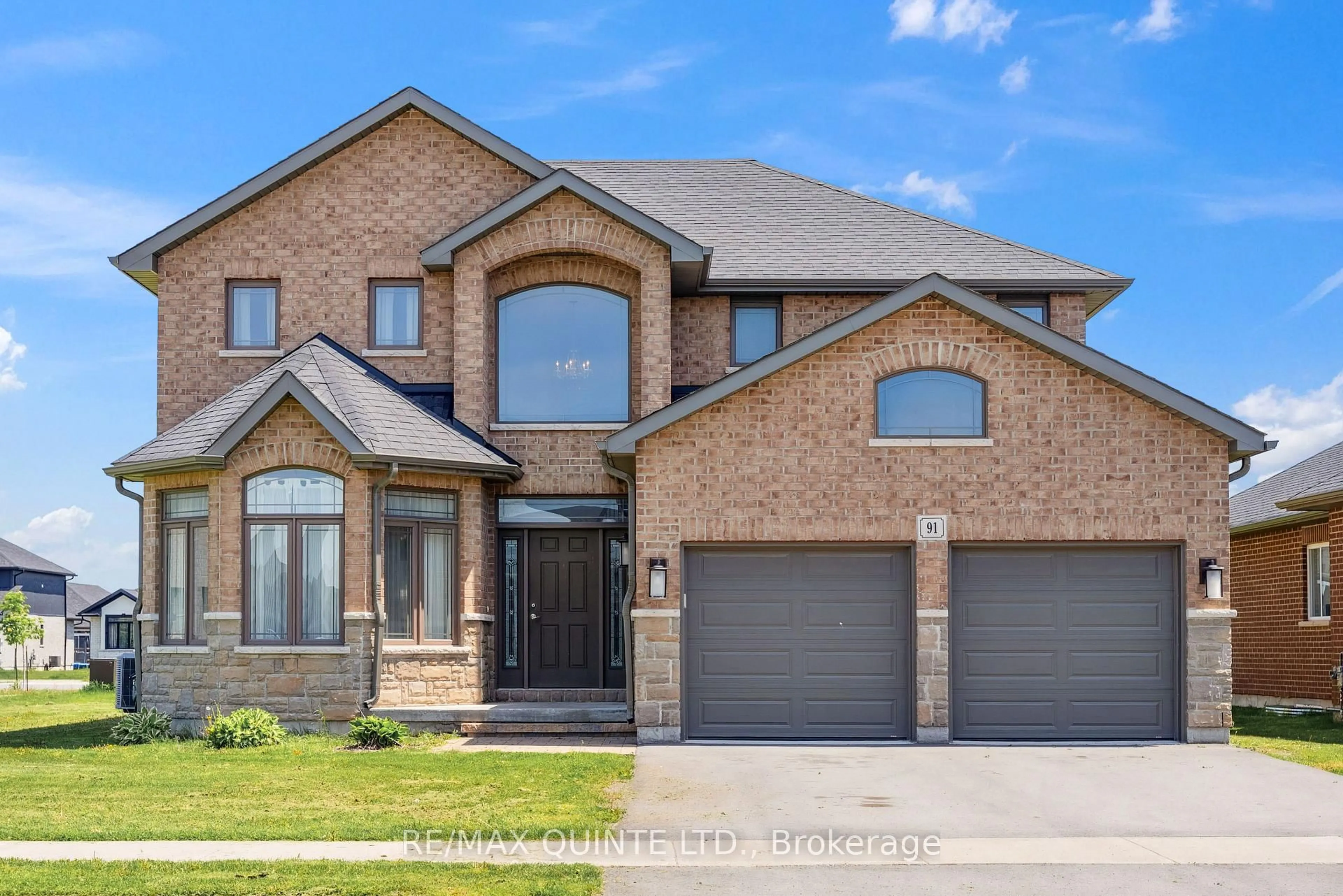 Home with brick exterior material, street for 91 Hampton Ridge Dr, Belleville Ontario K8N 0E6