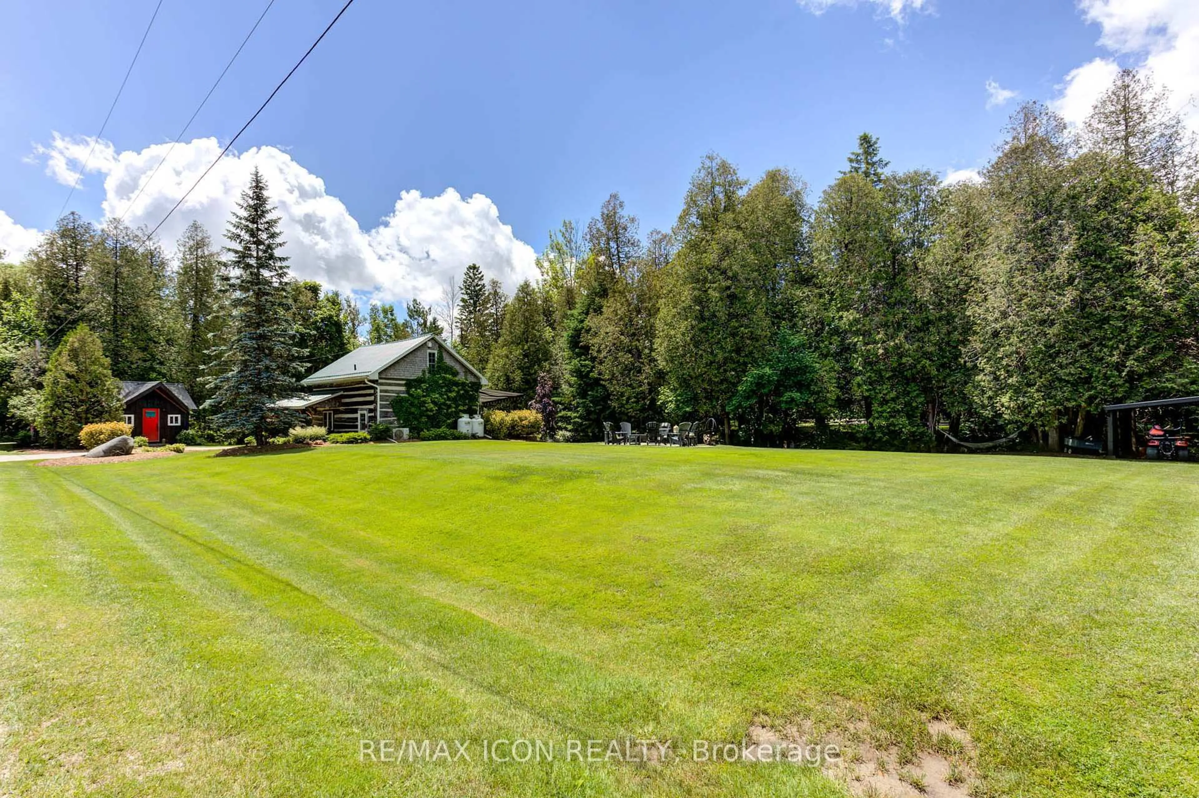 A pic from outside/outdoor area/front of a property/back of a property/a pic from drone, forest/trees view for 146 Field St, West Grey Ontario N0G 1R0
