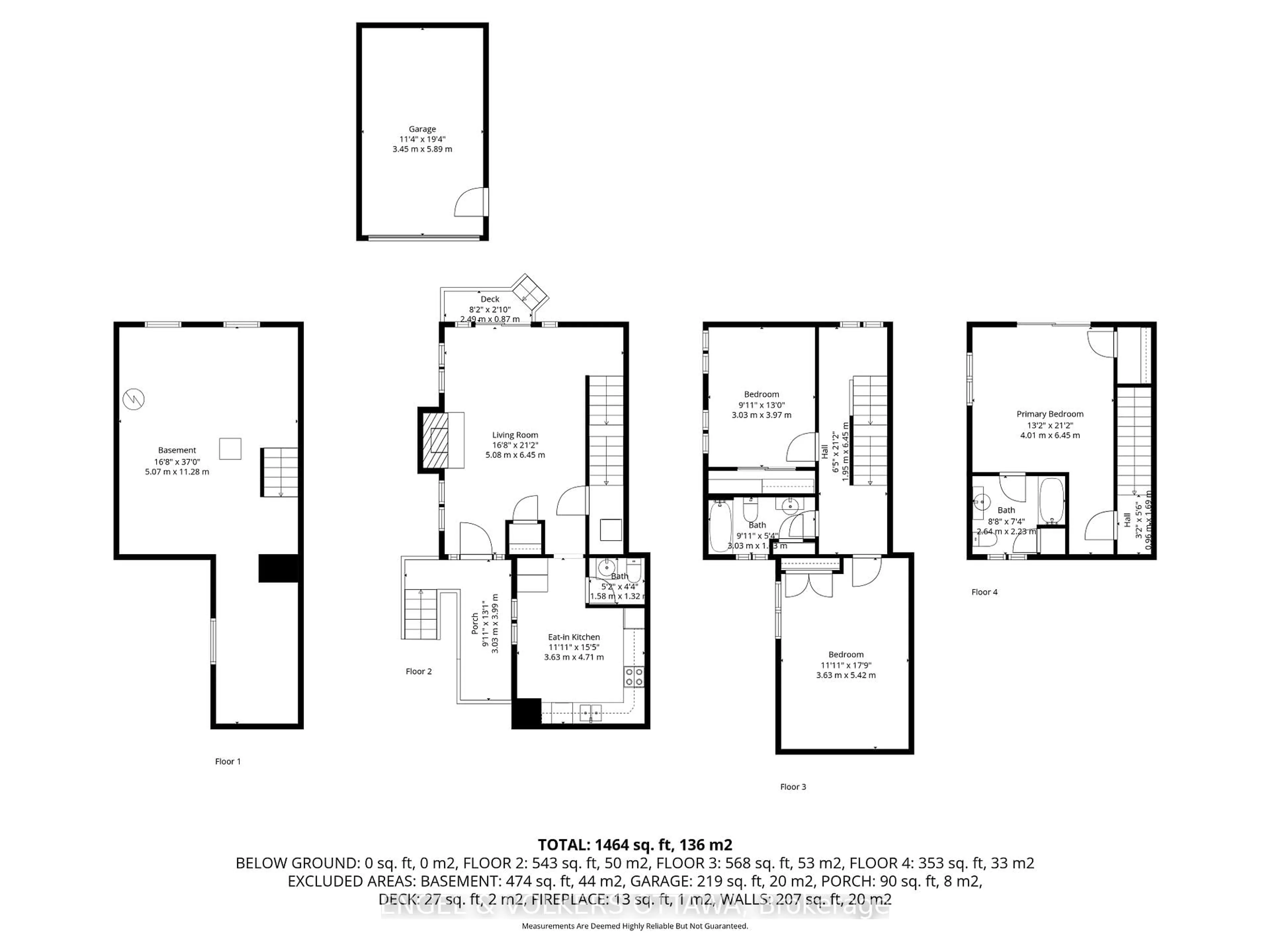 Floor plan for 116 Cambridge St #A & B, Ottawa Ontario K1R 7A7
