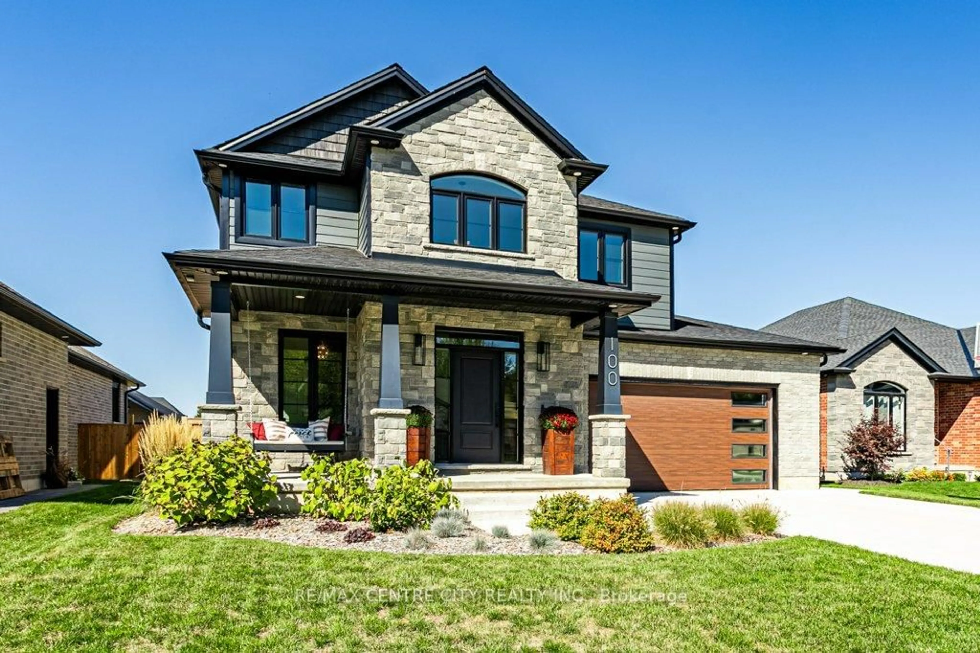Home with brick exterior material, street for 100 Foxborough Pl, Thames Centre Ontario N0M 2P0