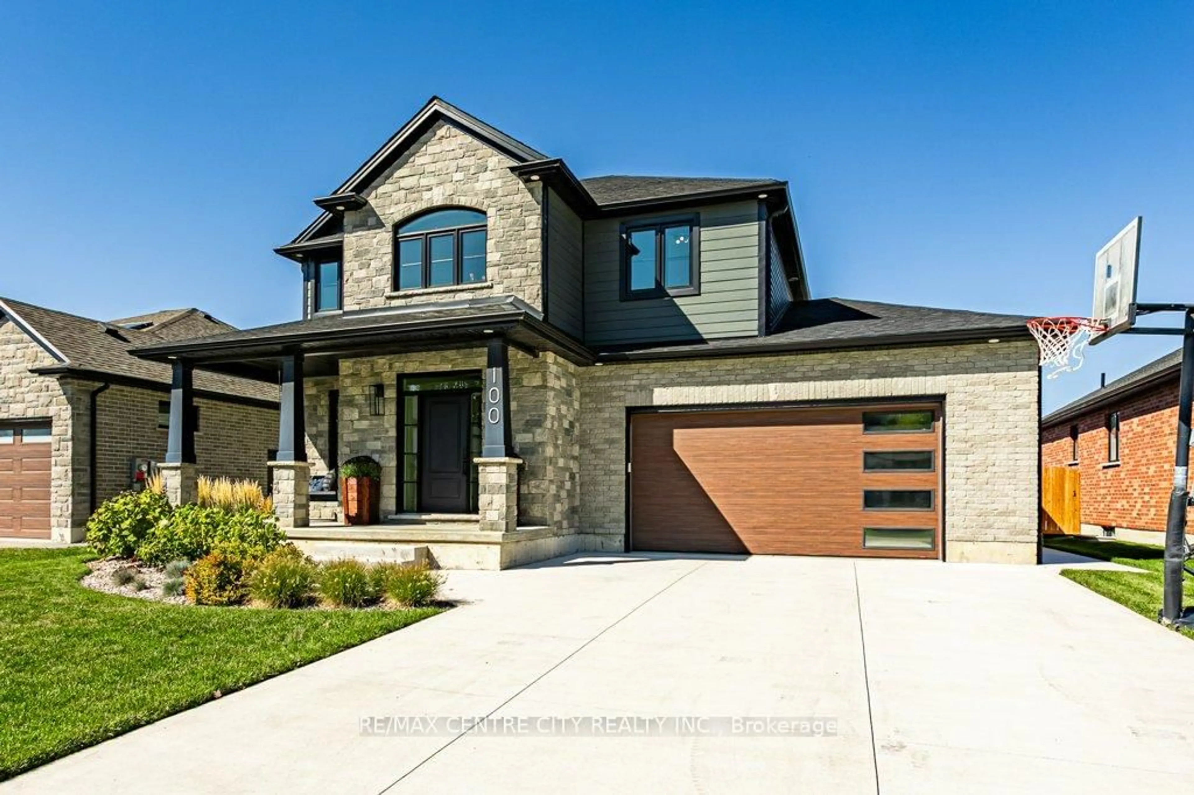 Home with brick exterior material, street for 100 Foxborough Pl, Thames Centre Ontario N0M 2P0