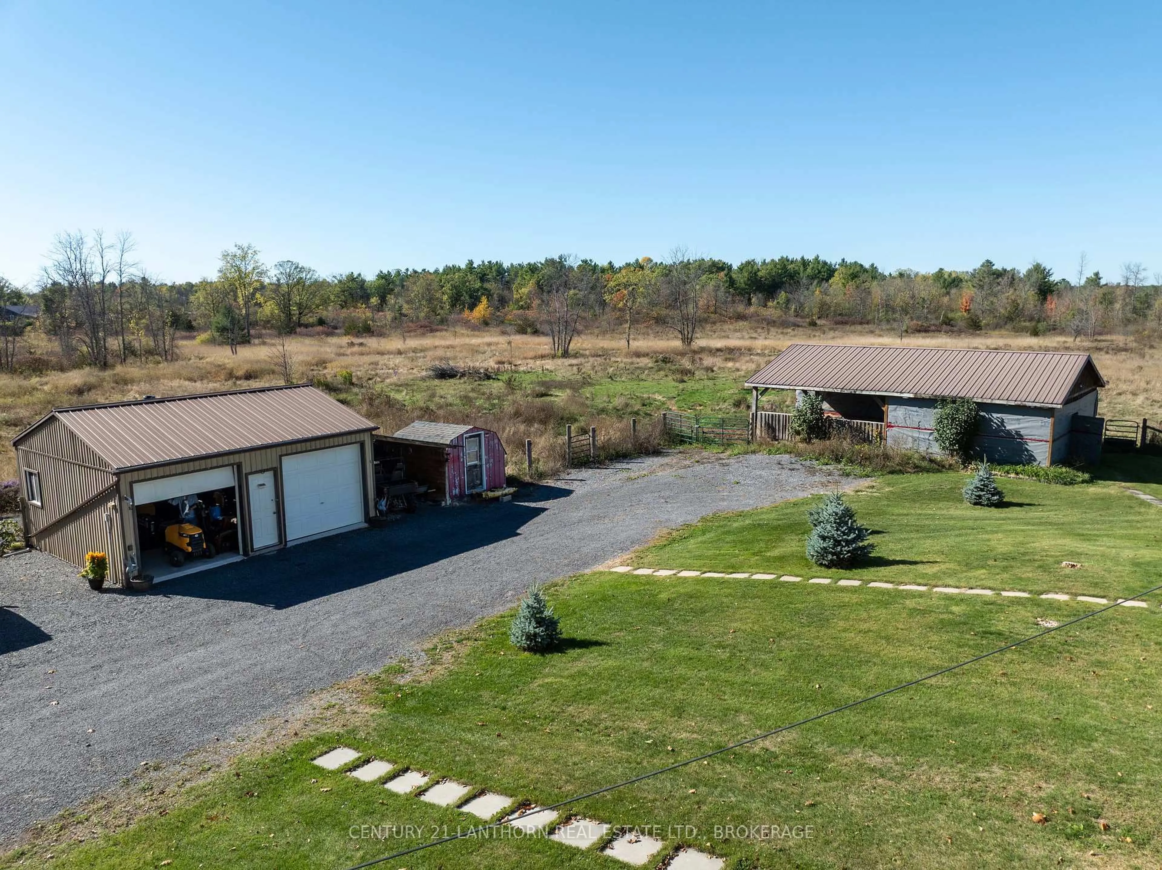 A pic from outside/outdoor area/front of a property/back of a property/a pic from drone, water/lake/river/ocean view for 895 Ninth Concession Rd, Kaladar Ontario K0K 1Z0