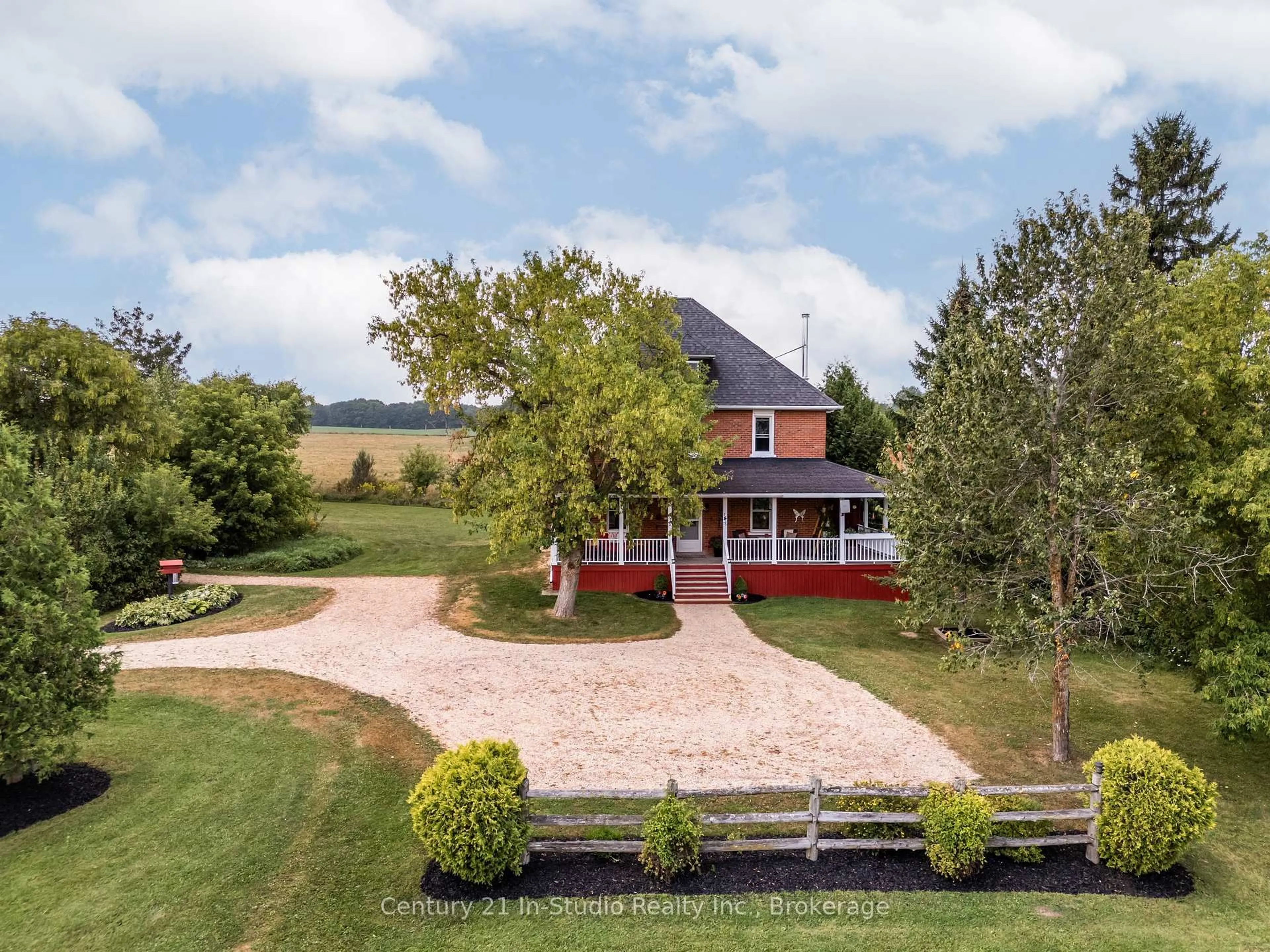 A pic from outside/outdoor area/front of a property/back of a property/a pic from drone, water/lake/river/ocean view for 155104 7th Line, Grey Highlands Ontario N0C 1H0
