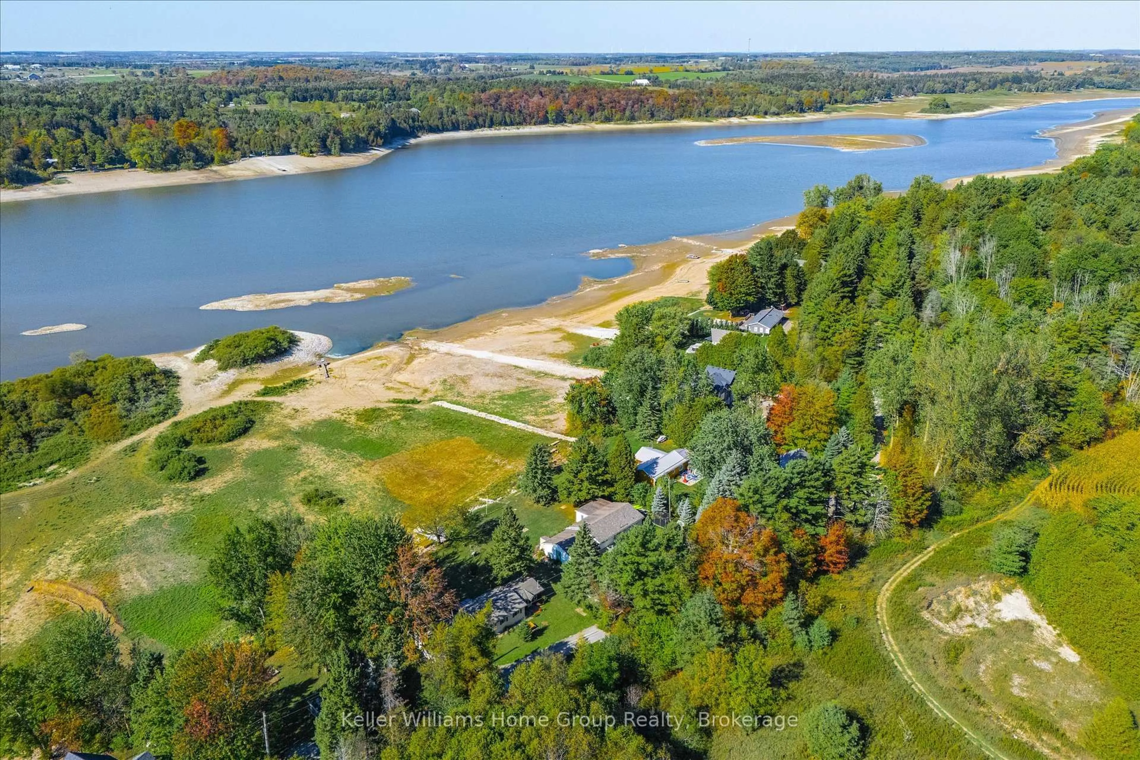 A pic from outside/outdoor area/front of a property/back of a property/a pic from drone, water/lake/river/ocean view for 739 Seventh St, Centre Wellington Ontario N0B 1J0