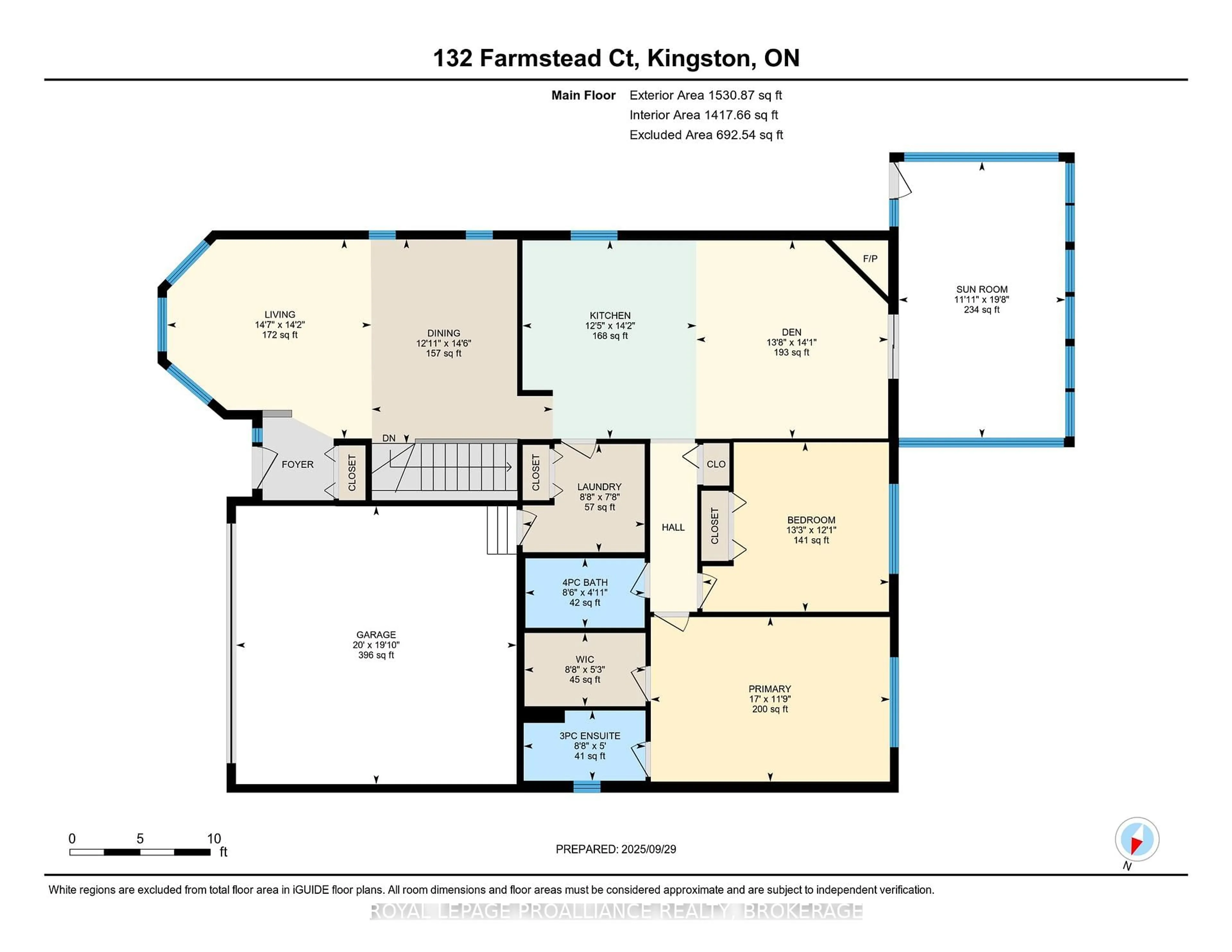 Floor plan for 132 Farmstead Crt, Kingston Ontario K7P 3H6
