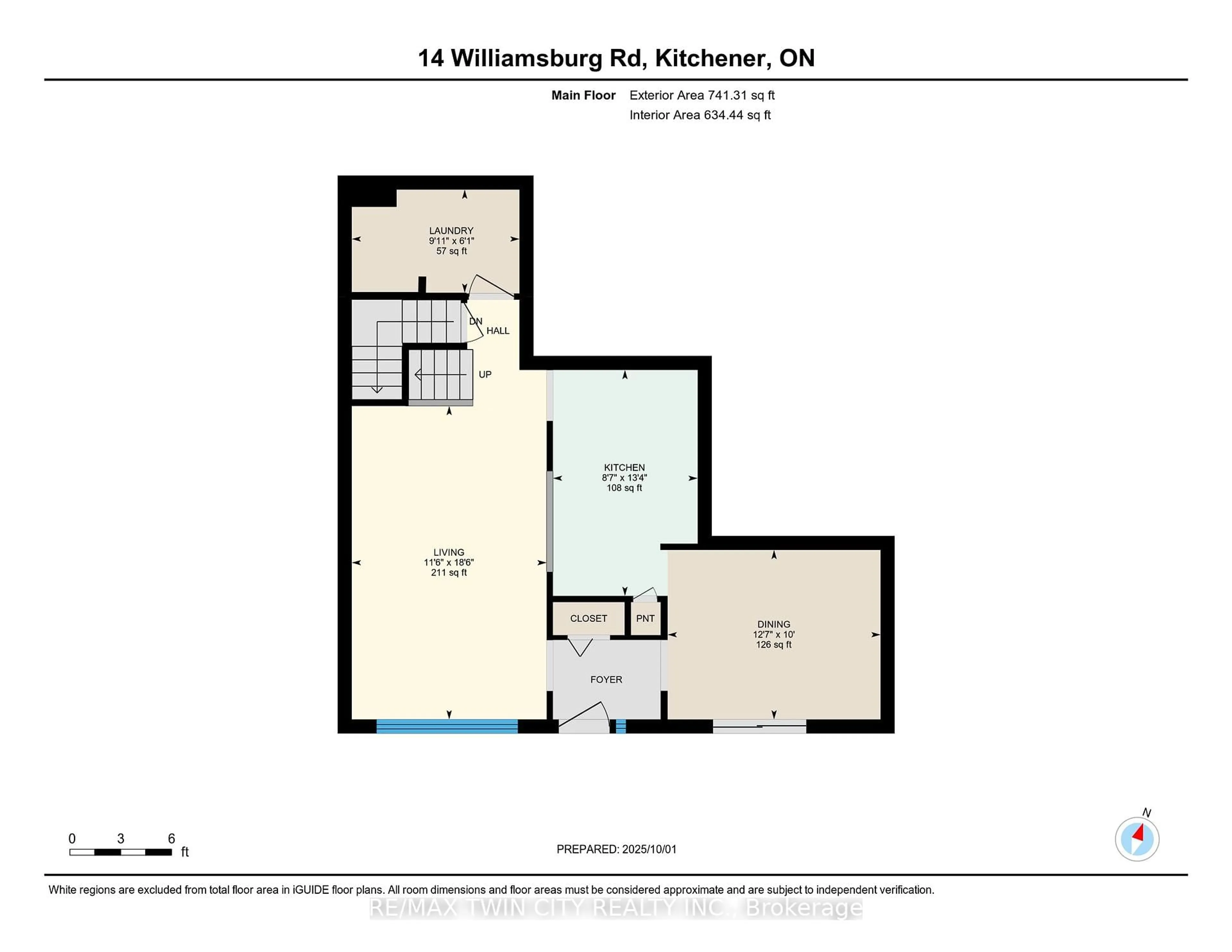 Floor plan for 14 Williamsburg Rd #54, Kitchener Ontario N2E 1W1